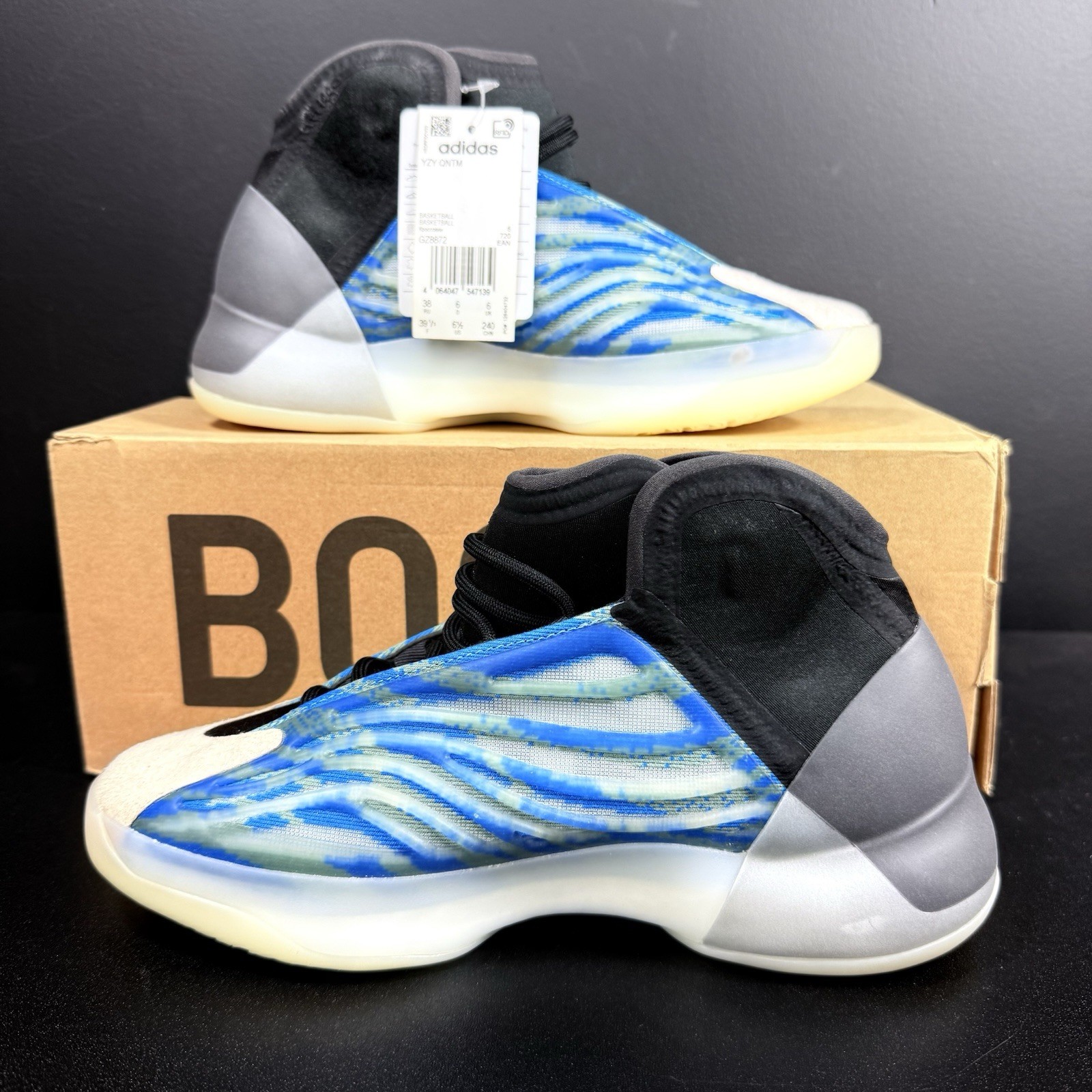 NEW! NIB Adidas Men’s Yeezy Qntm QUANTUM In Frozen Blue GZ8872 Size 6.5