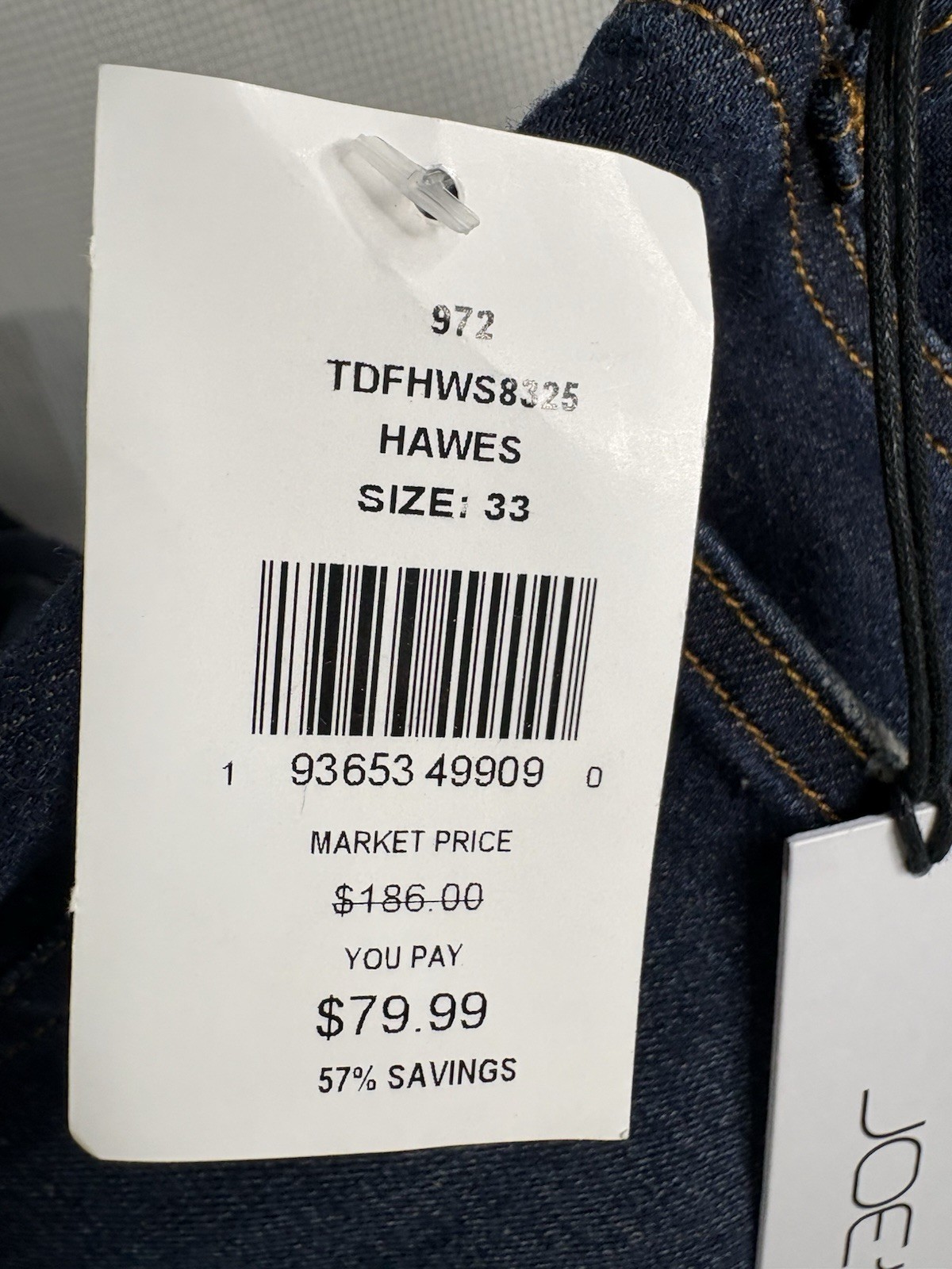 Joe’s Jeans The Brixton Straight + Narrow, Kinetic 33×30.5 NWT, $188 TDFHWS8325