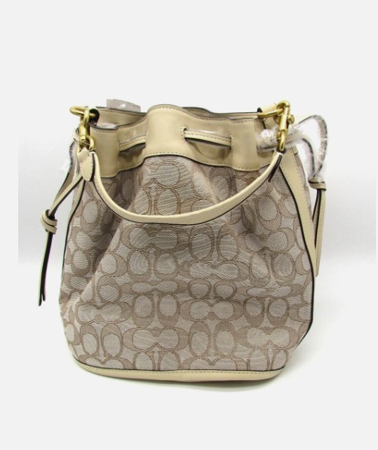 Coach Field Bucket Bag with Signature Jacquard – Stone Ivory