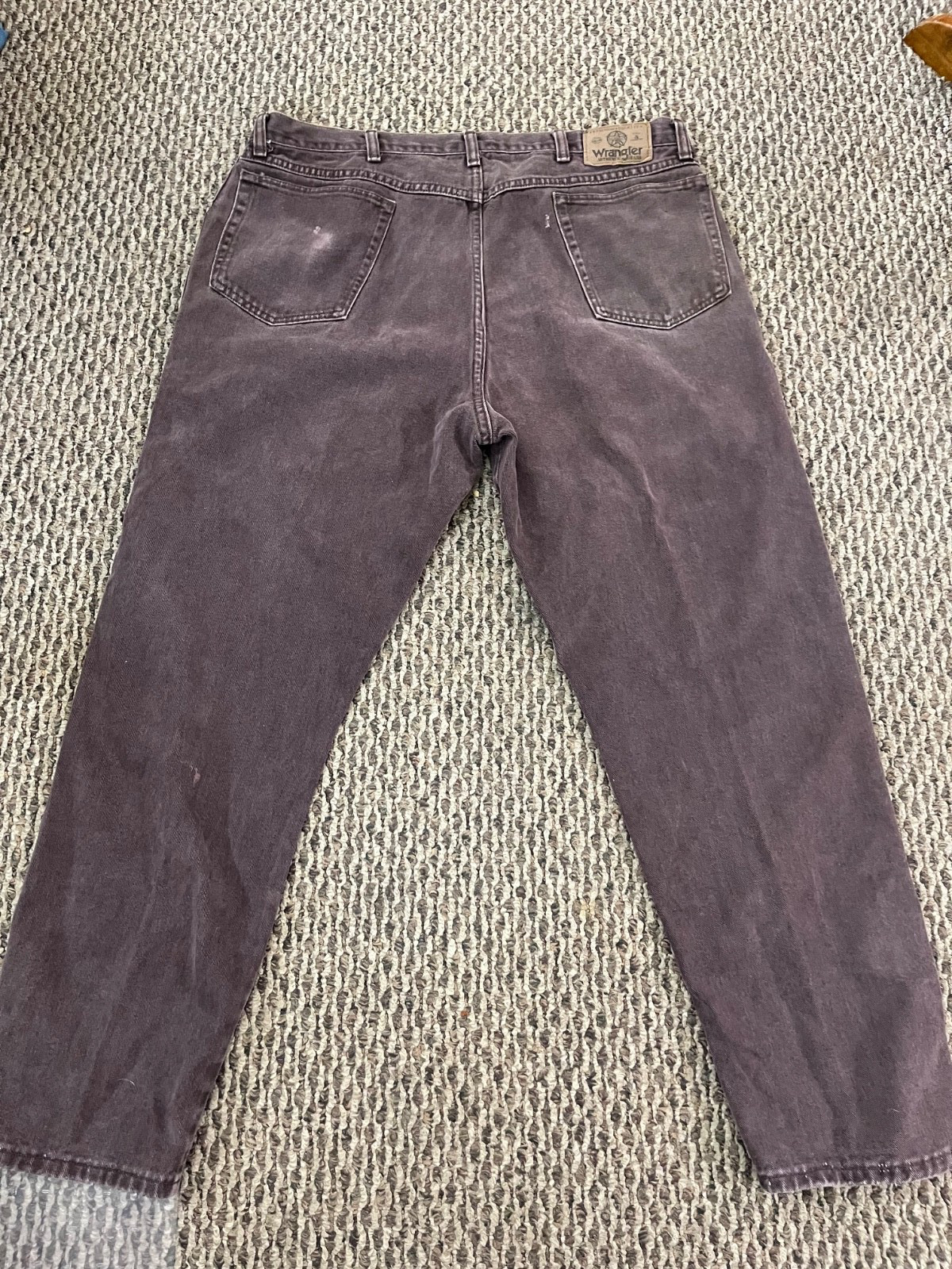 Wrangler Rustler Jeans Men 40×30 Gray 100% Cotton Denim Faded Distressed#53