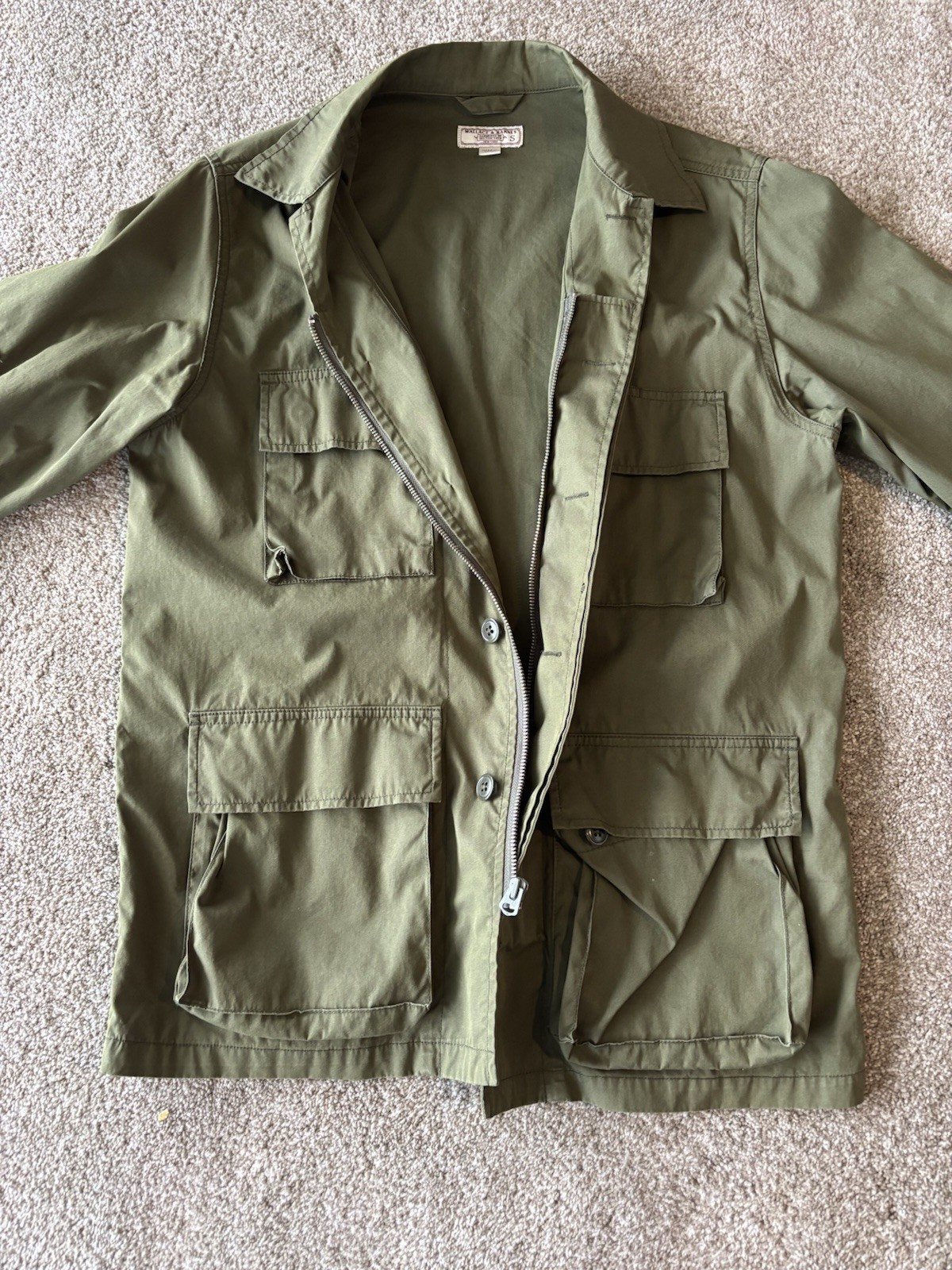 Wallace & Barnes Lightweight Army Green Field Military Jacket Men’s Small