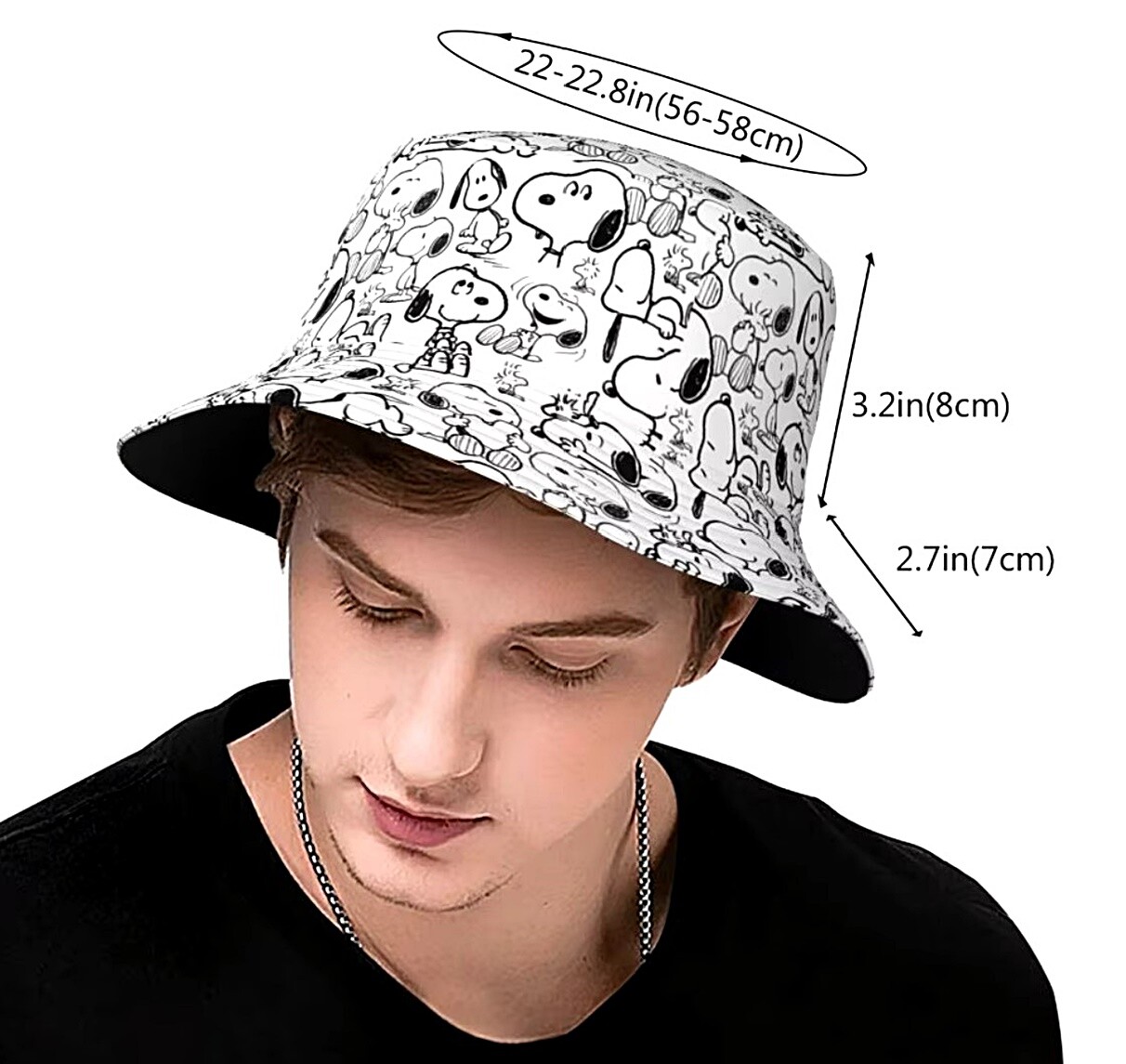 Snoopy All-Over Beagle Dog Print Bucket Hat