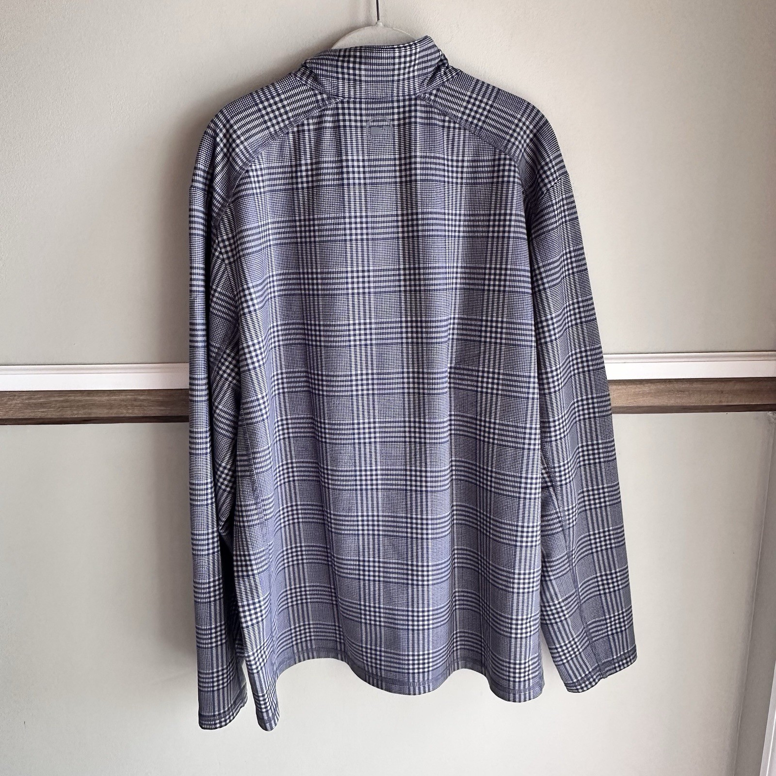 Vineyard Vines Jim Nantz Glen Plaid Pebble Beach 1/4 Zip Golf Pullover Men’s XL