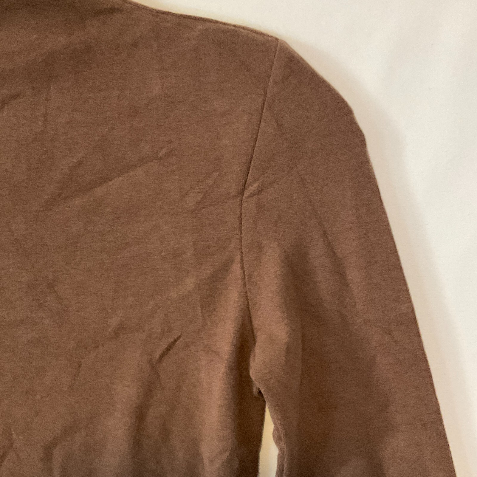 Oglmove Turtle Neck Sweater Womens Size Small Brown Long Sleeve Stretch