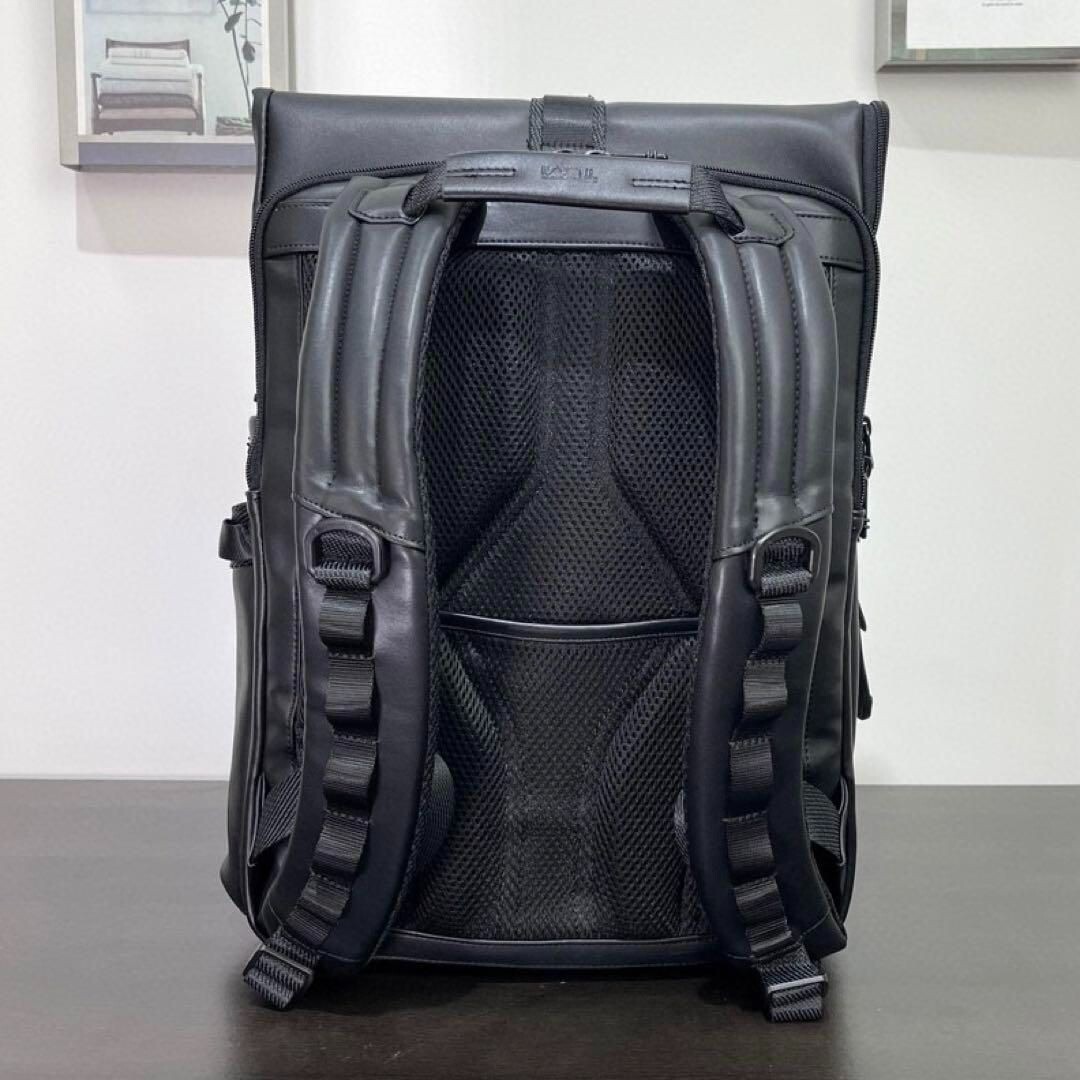TUMI Backpack ALPHA BRAVO Logistic Black 932759 Leather Outlet New