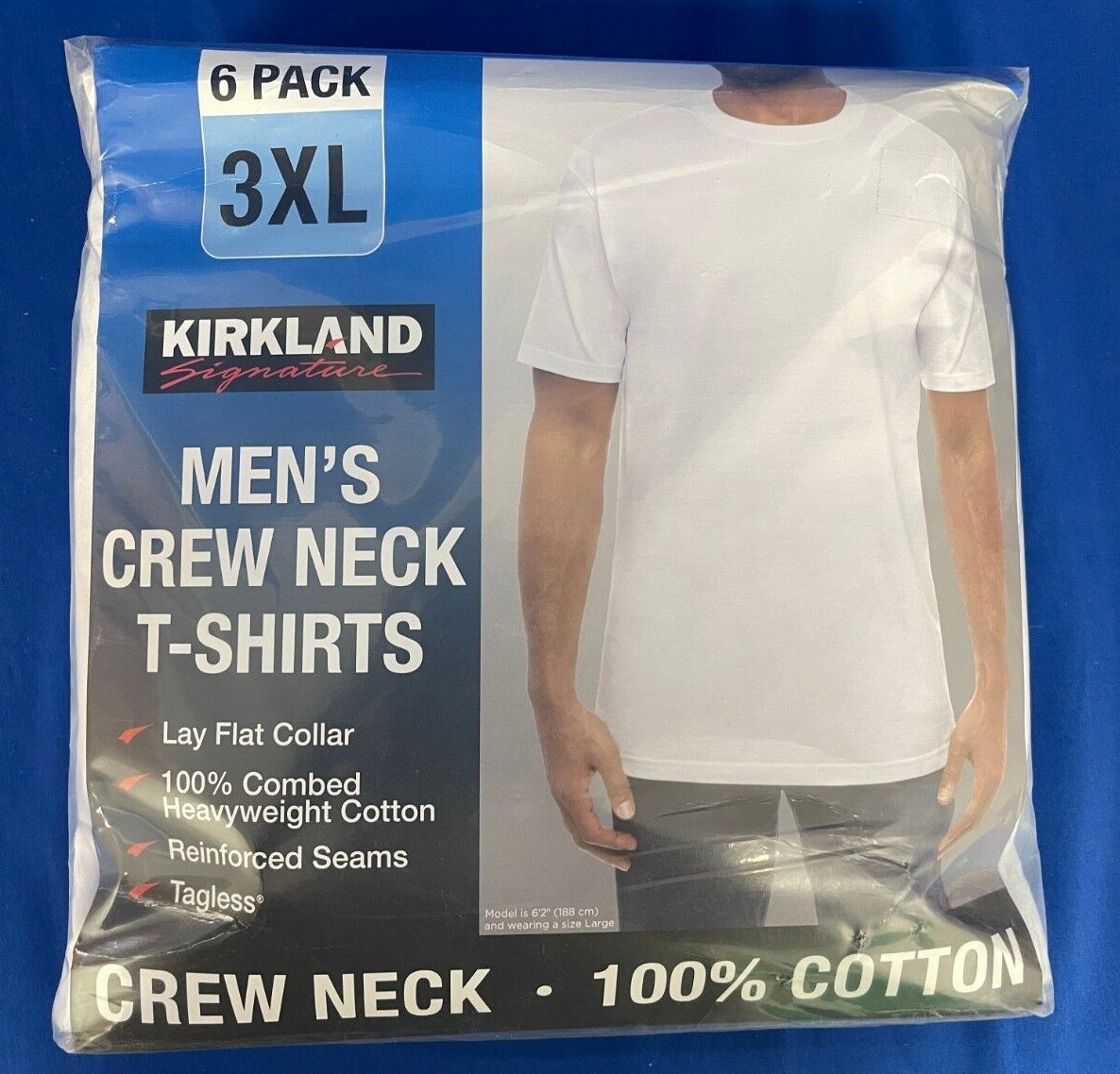 Kirkland Signature Men’s Crew Neck 6-Pack T-Shirts – Choose Color & Size – NEW