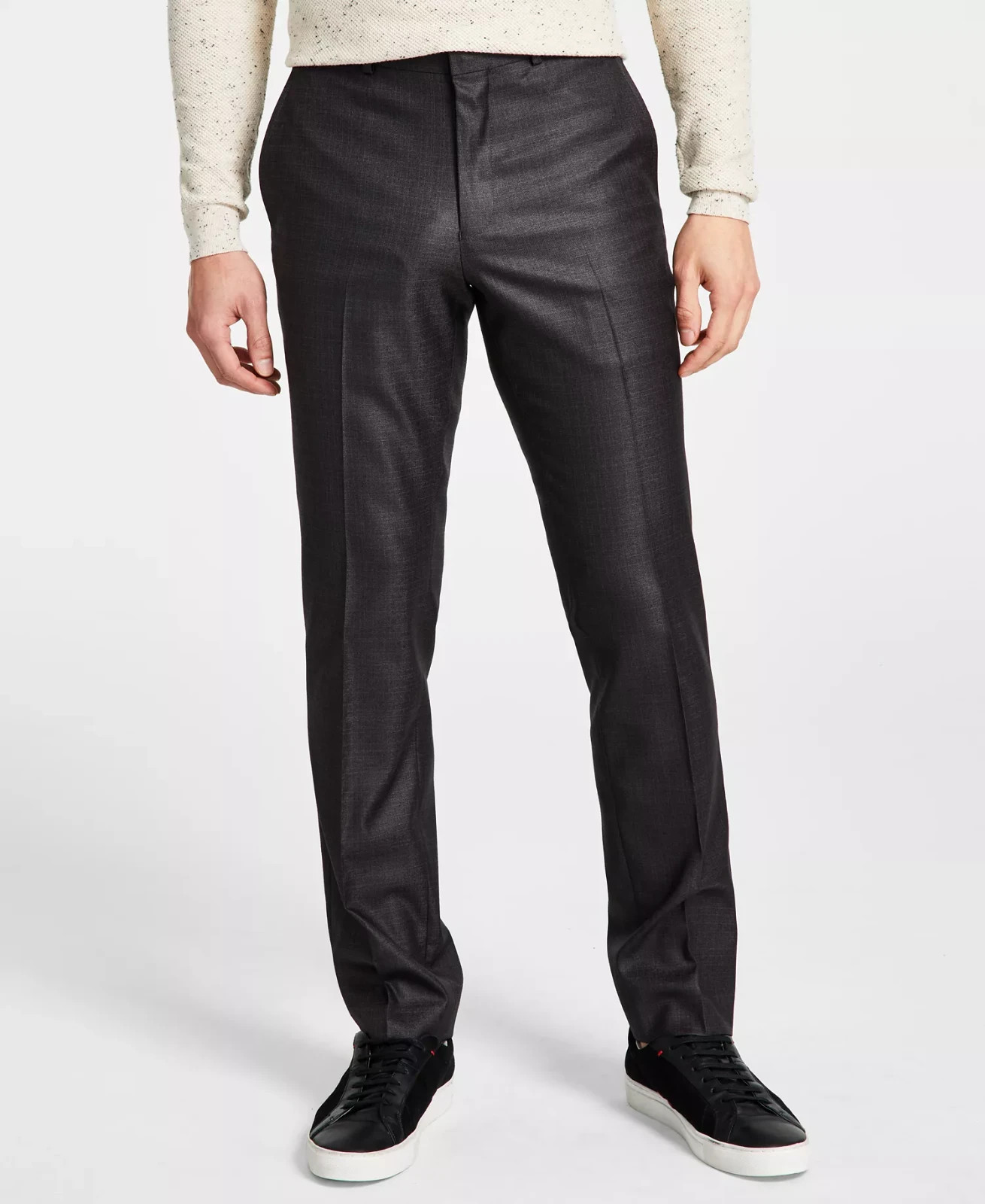 $135 Kenneth Cole Reaction Gun Metal Techni Cole Slim Fit Pants 33 x 32 ymy2026