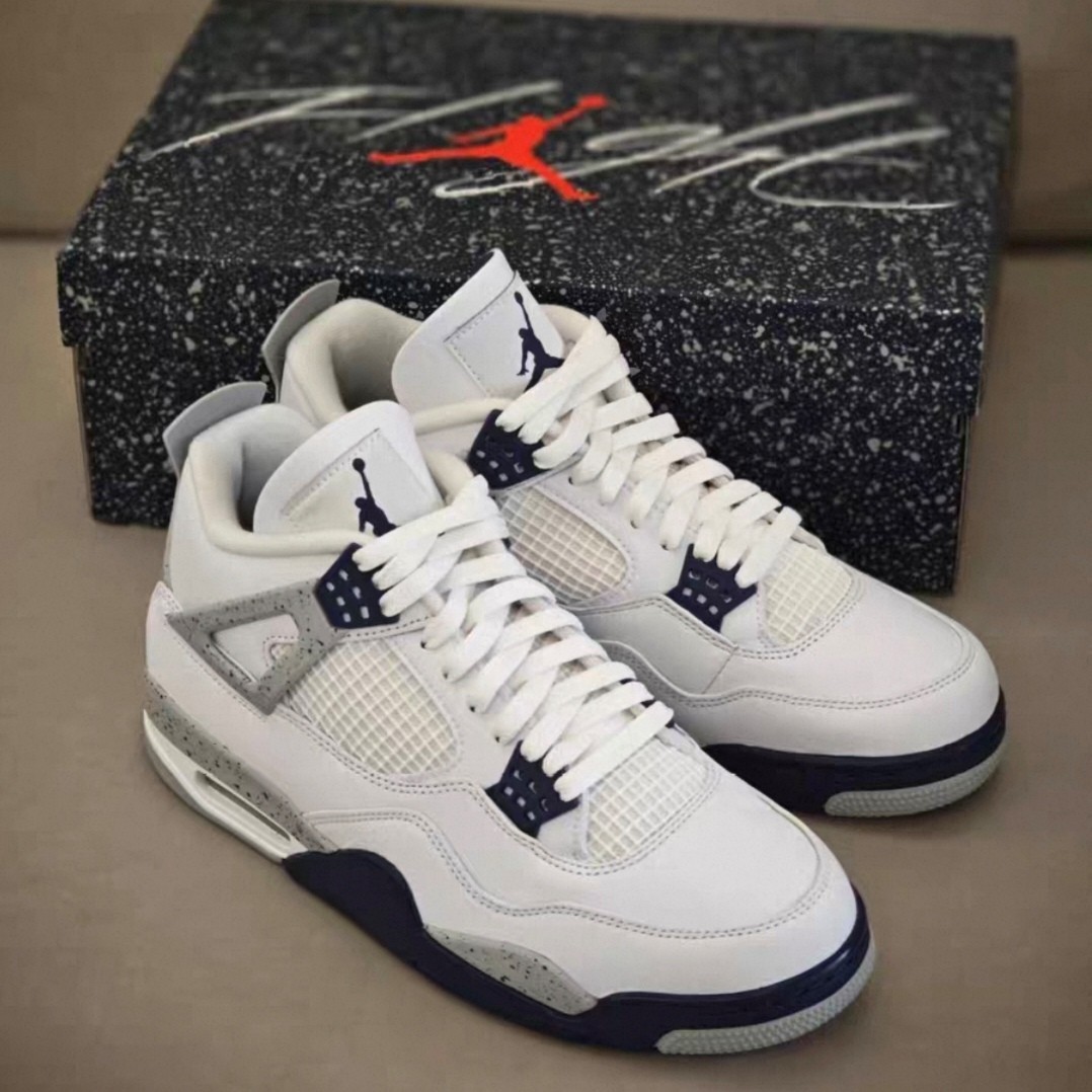 Jordan 4 “Midnight Navy” Mid Top Men’s Retro Basketball Shoes US Size 7-12