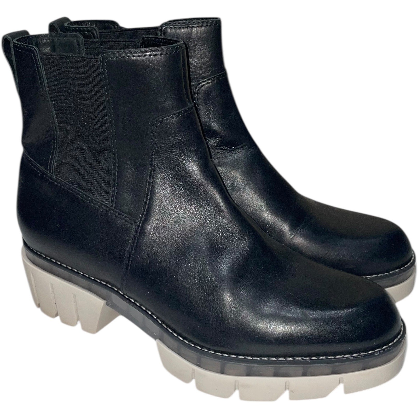 BERNARDO Sutton Chelsea Leather/Elastic Gore Platform Boot Size: 8.5M
