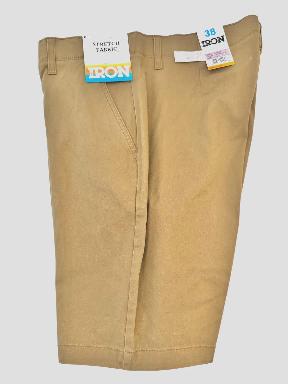 IRON CO Men’s Stretch Shorts (SIZE 36) Flex Waist Flat Front BOARDWALK New Tag!