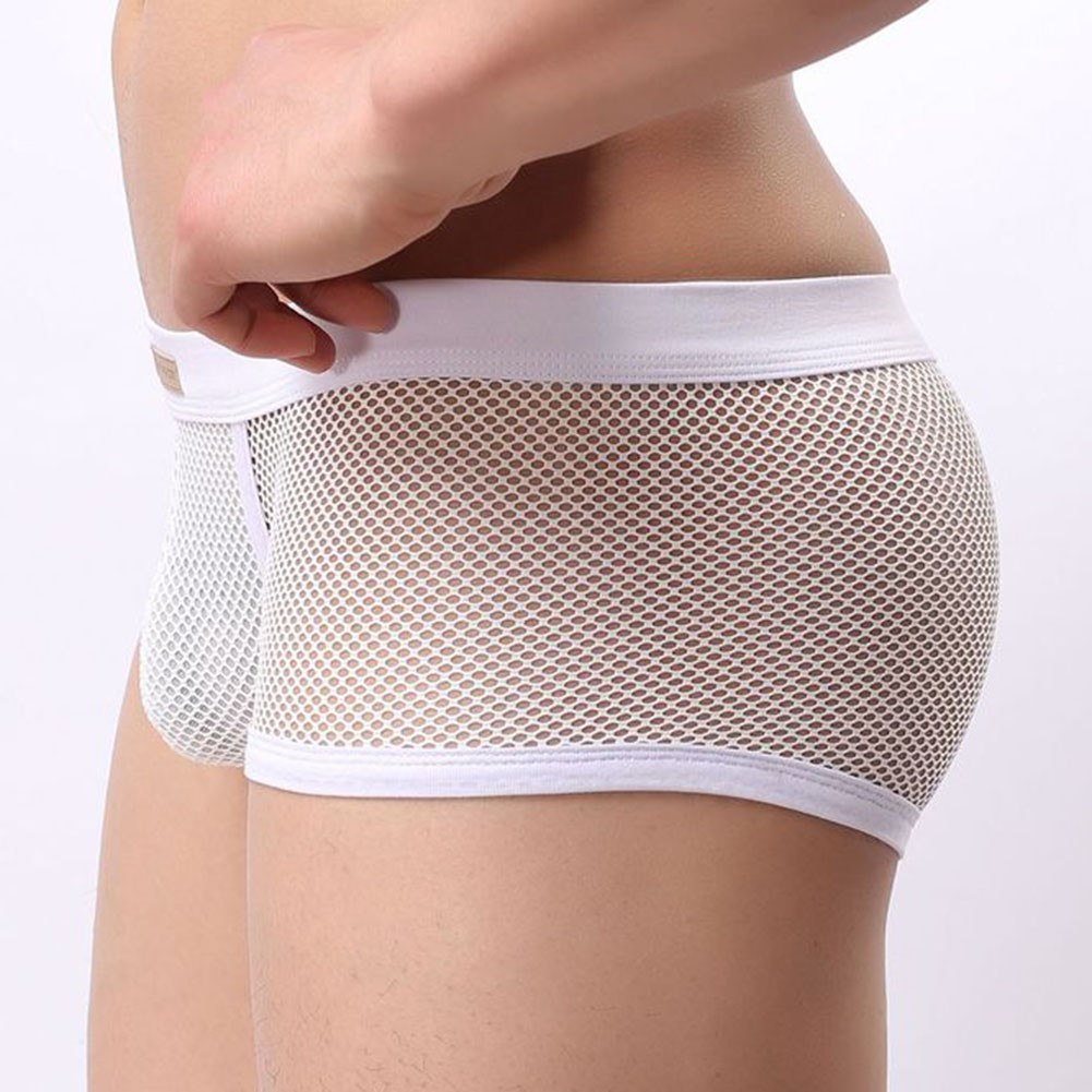 Comfortable Wear Men Underpants Breathable Boxers 20% Spandex 80% Nylon