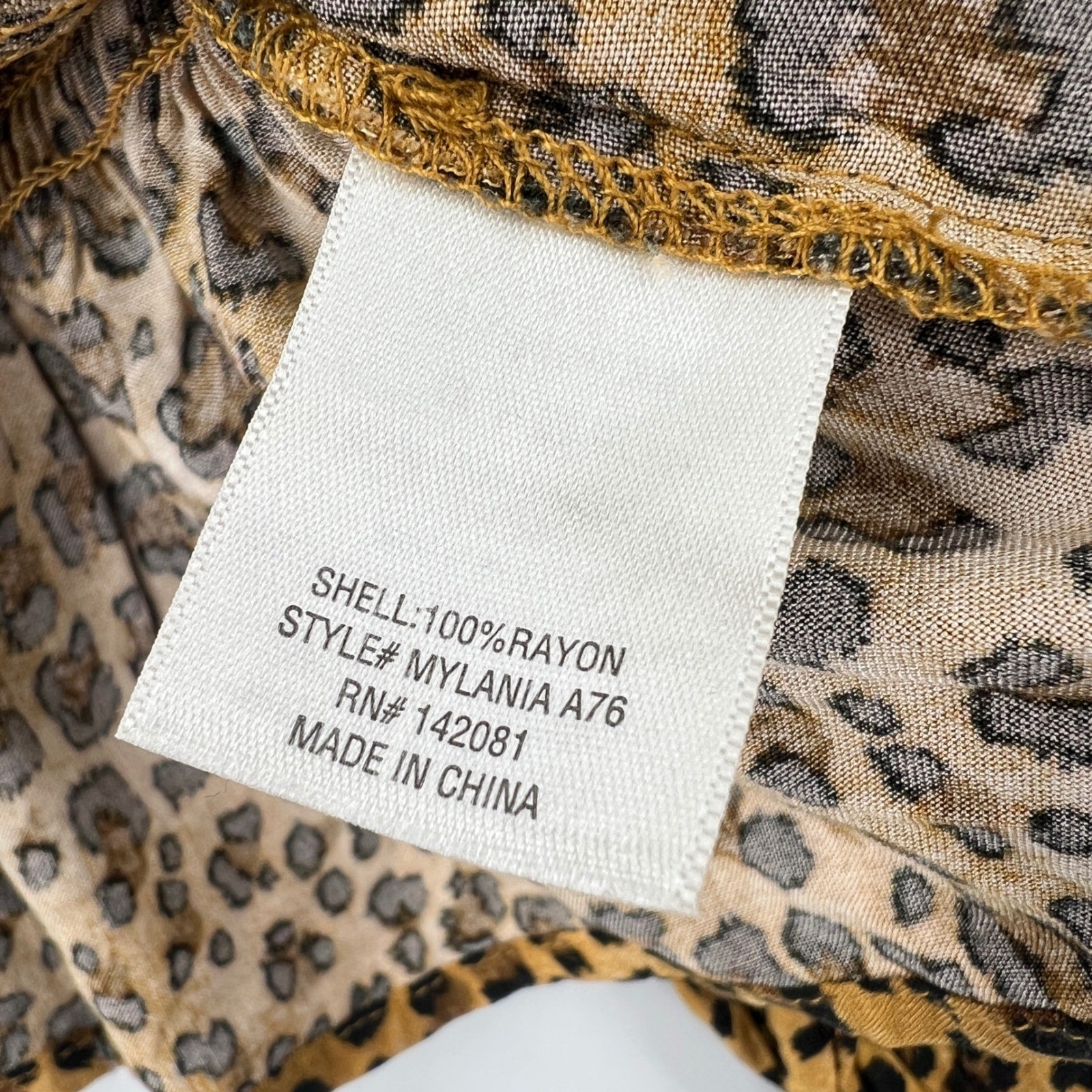 Mi Ami Francesca’s Leopard Print Smocked Peplum Top S Boho Feminine Romantic
