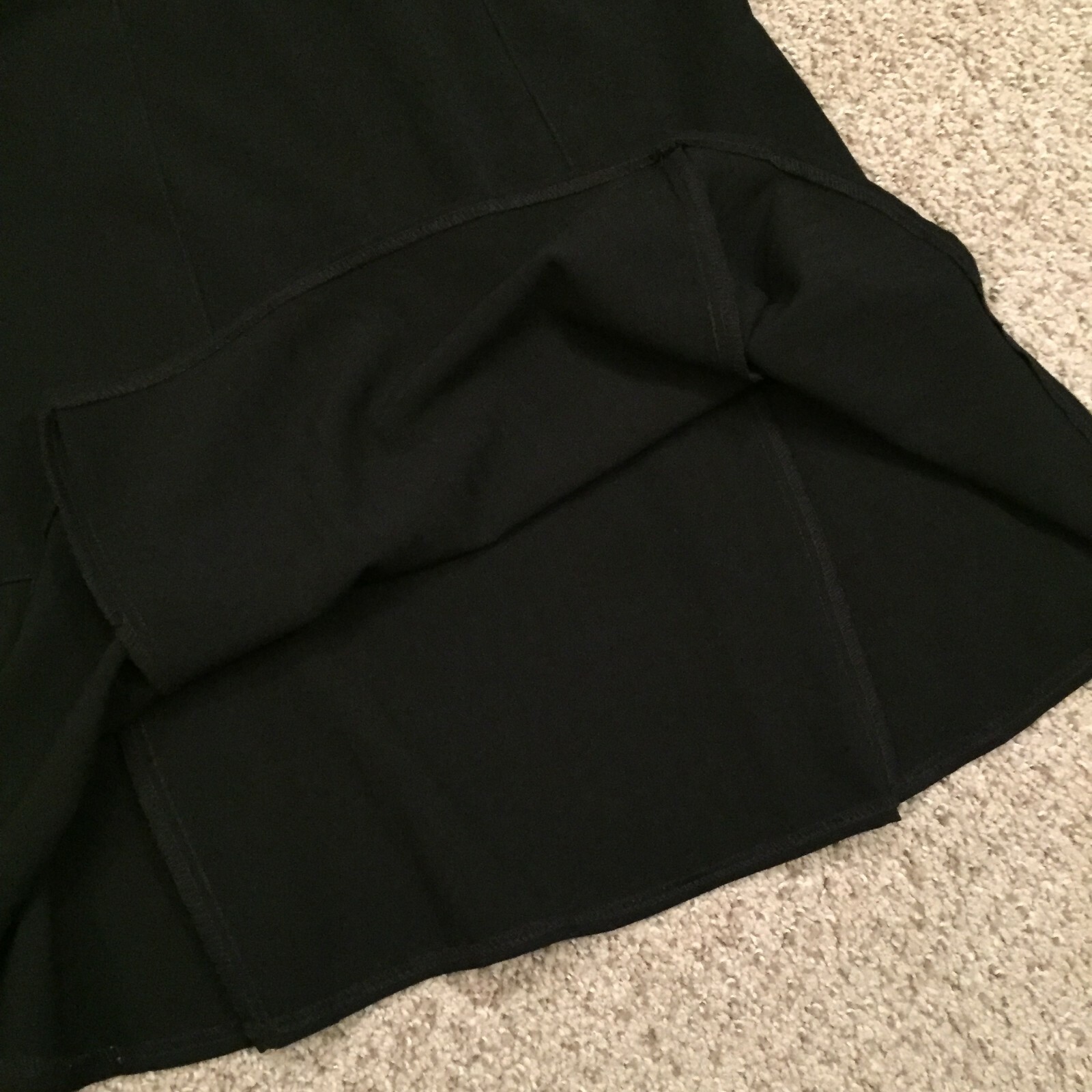 Wrapper Skirt Size 7 Black Knee Length Unlined Made In USA