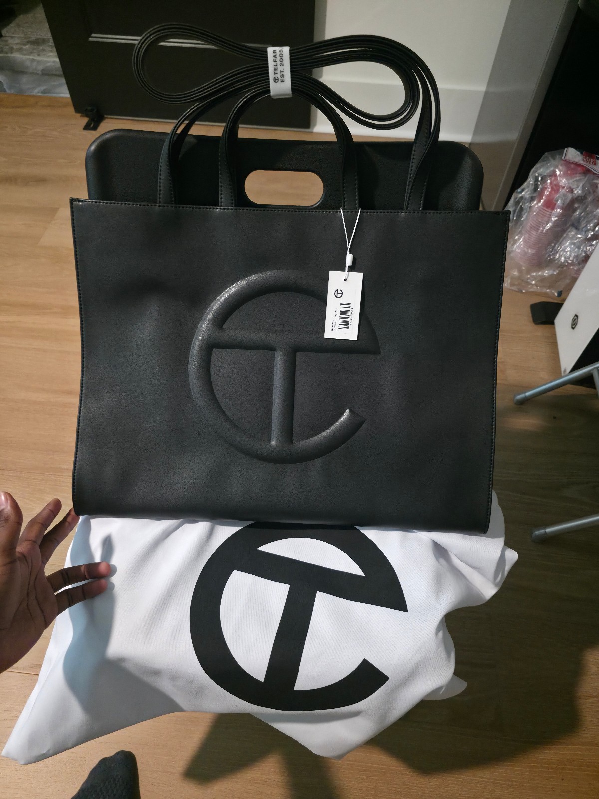 telfar bag large black tote