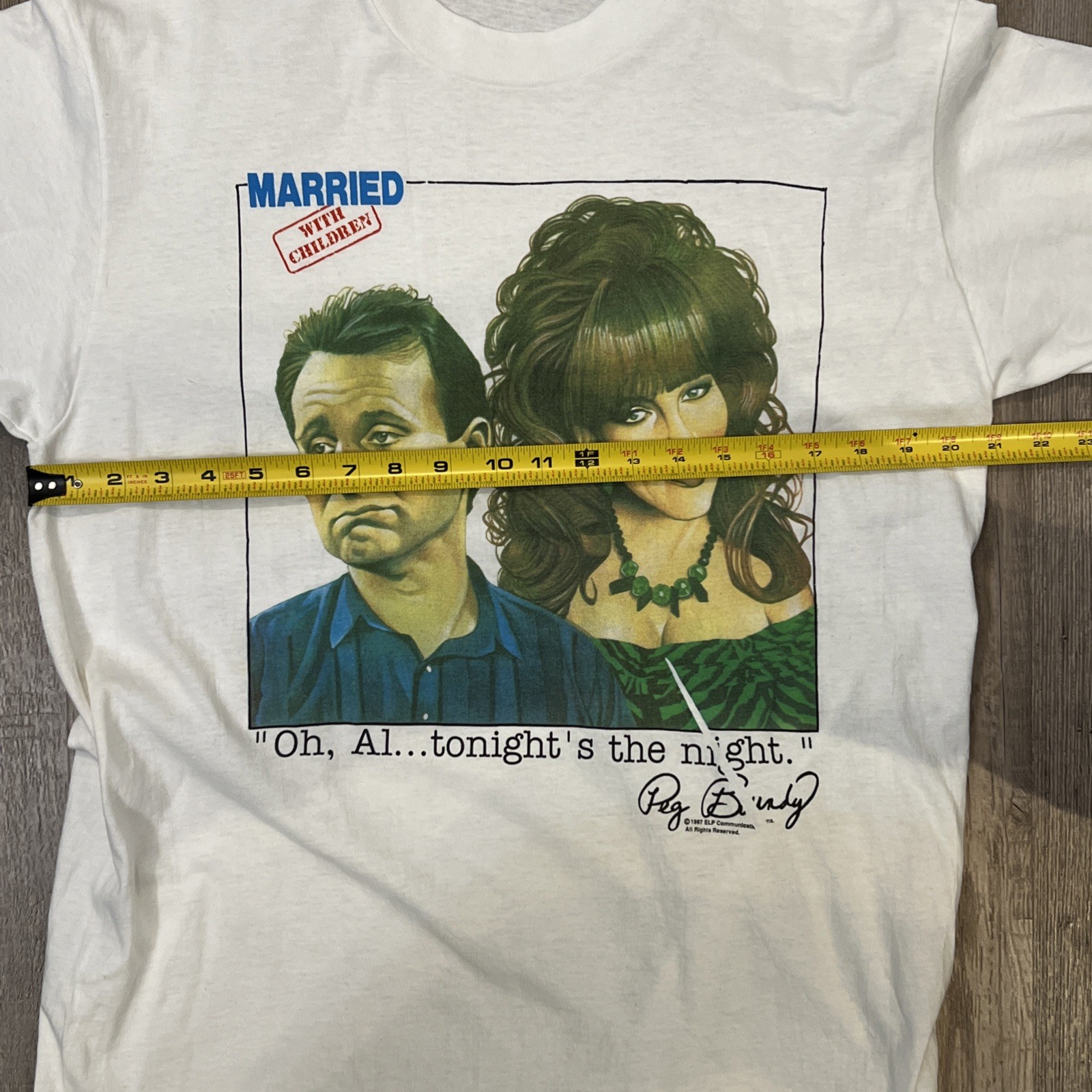 Authentic MARRIED WITH CHILDREN Peg Bundy SHIRT Large VTG 1987 Oh Al