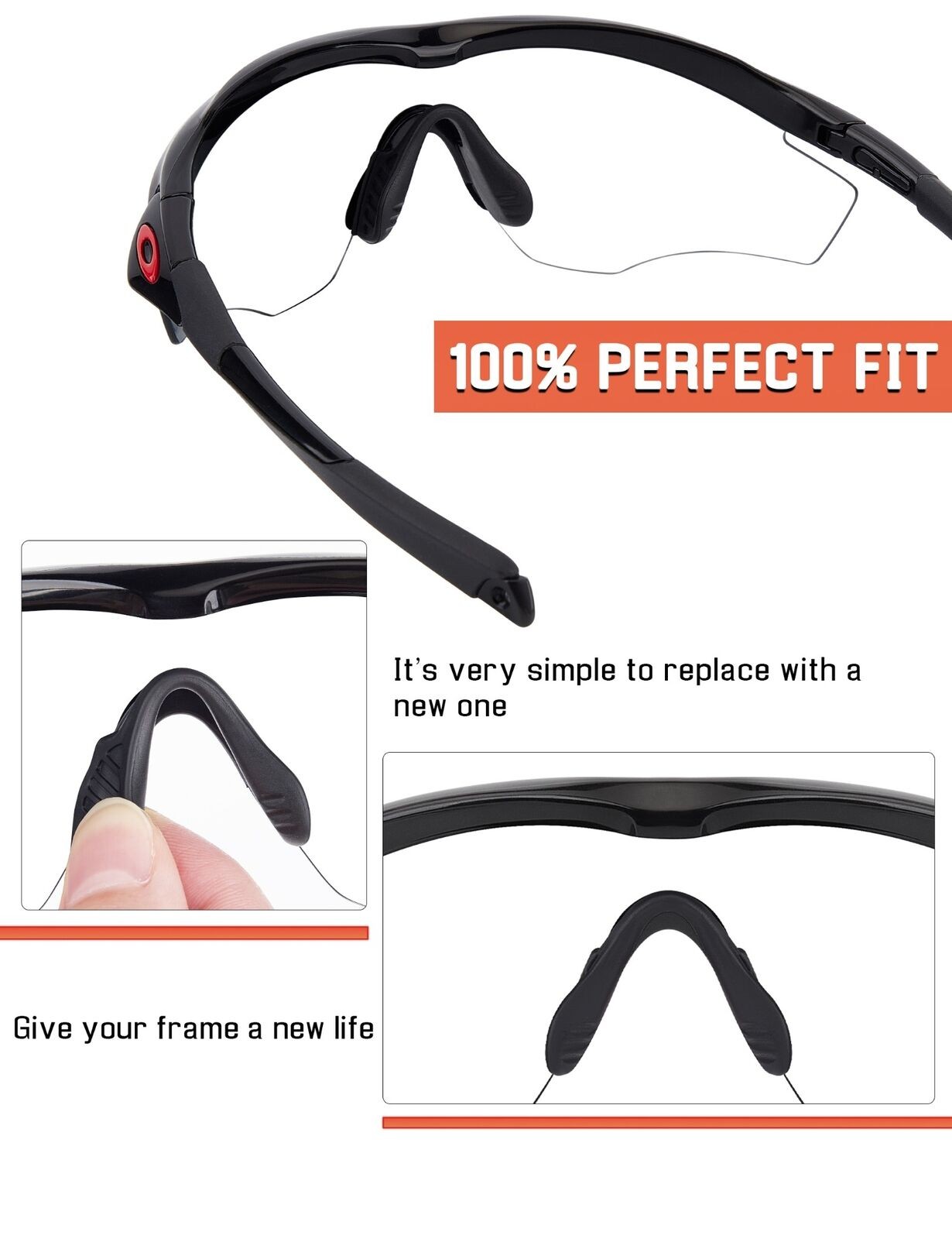 Replacement Rubber Nosepads For M2 Frame/M2 Frame XL/M2 Frame Vented