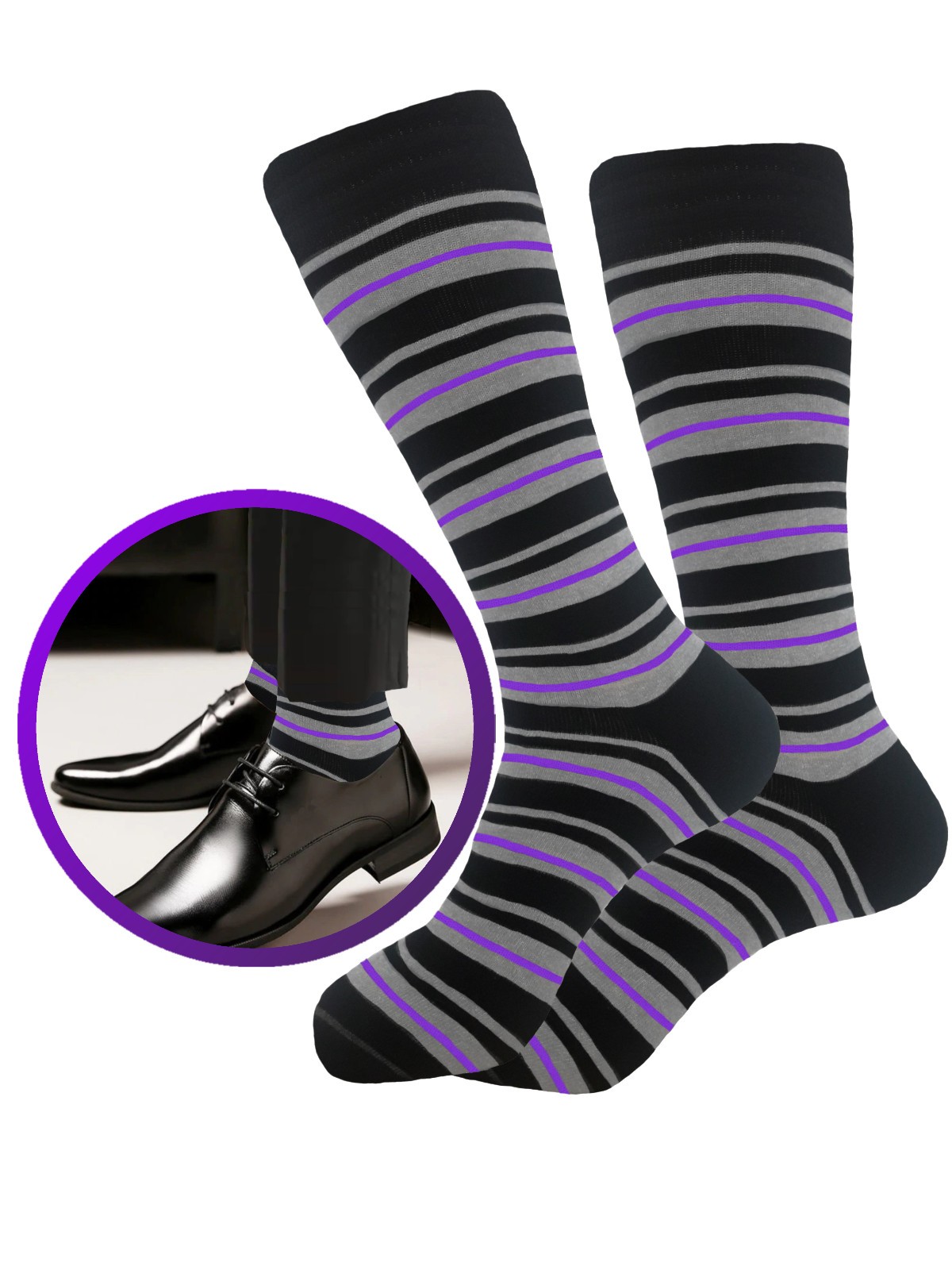 12-6 Pair MULTI DESIGN First quality Multi color Men’s COTTON Dress Socks 10-13