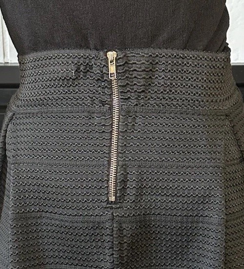 Finesse Black Mini A-line Skirt Size Small Length 17” Zipper Closure