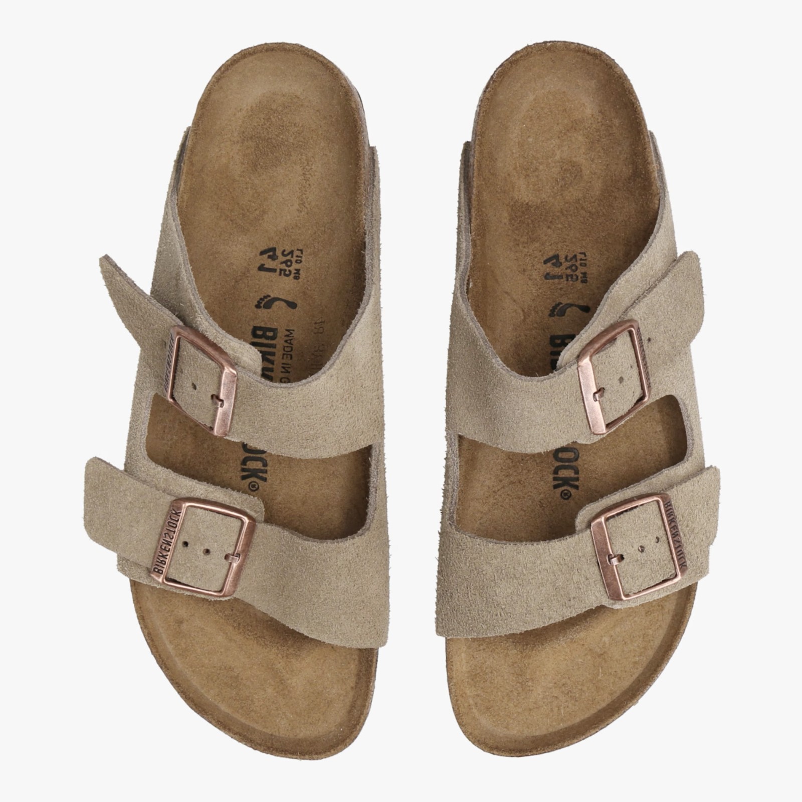 Birkenstock Arizona Suede Taupe Soft Footbed Summer Sandals Unisex Select Size