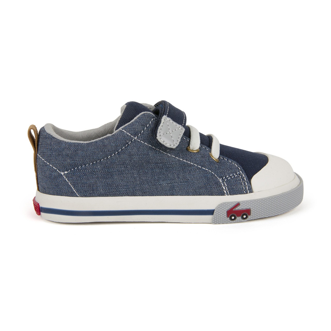 See Kai Run Stevie II Chambray Kids Boys Shoes – Authentic, Multi Size