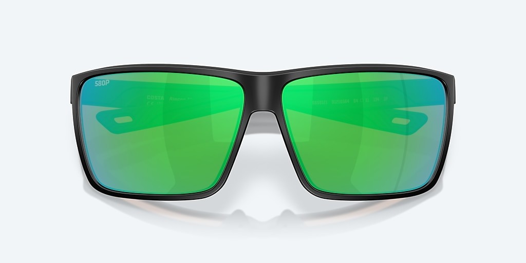 Costa Del Mar Rincon II Matte Black/Green Mirror 580P Polarized 64 mm Sunglasses