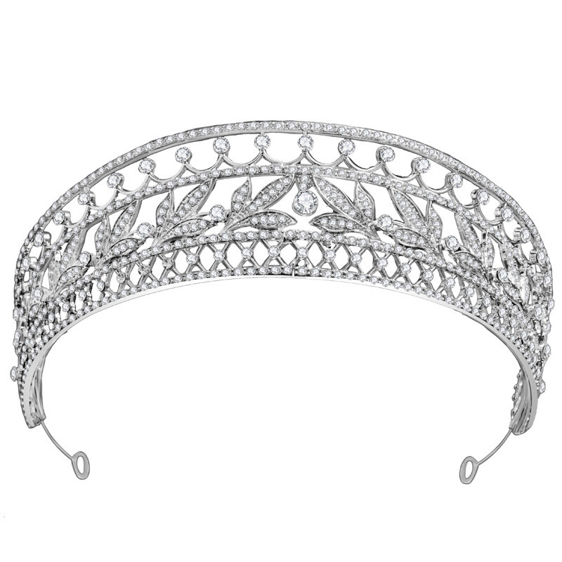 4.3cm Tall CZ Crystal Wedding Bridal Queen Princess Prom Tiara Crown For Women