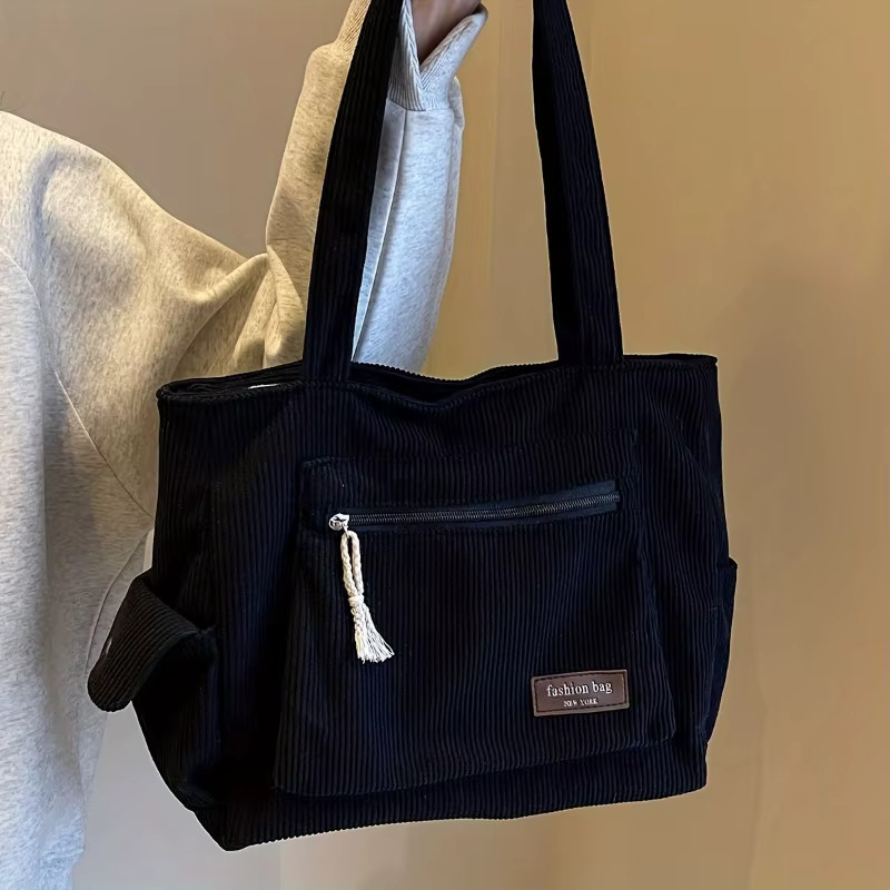 Womens Casual Tote Shoulder Bag Large Capacity Multi Pocket Handbag School work