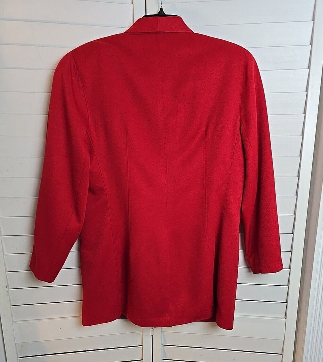 E Style Jacket Ladies Red 8 button design DBB Blazer Size 12 Front Pockets Wrap