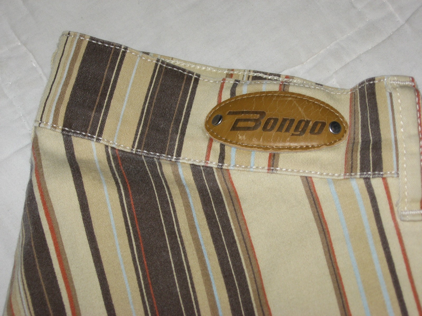 Vintage Bongo Let Me B Women’s Striped Flare Bell Buttom Pants 7 28 x 32