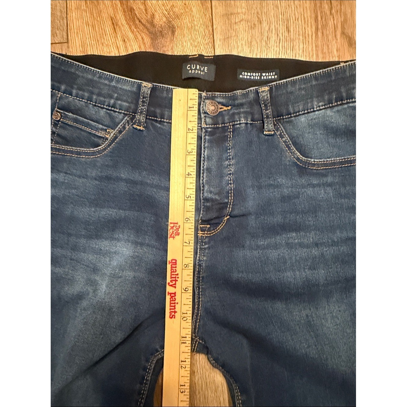 Curve Appeal Bundle (2) High Rise Skinny Jeans 14/32 Stretch Dark Wash