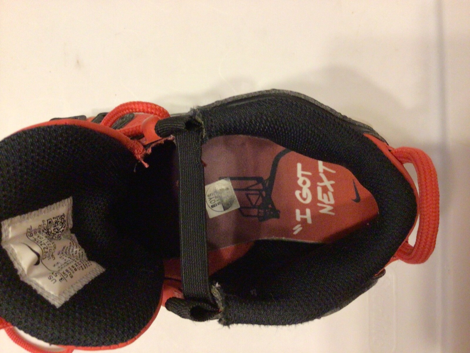 Nike Air More Uptempo I Got Next Boy’s Shoes Size 3.5 Y Red Black DV2205-600