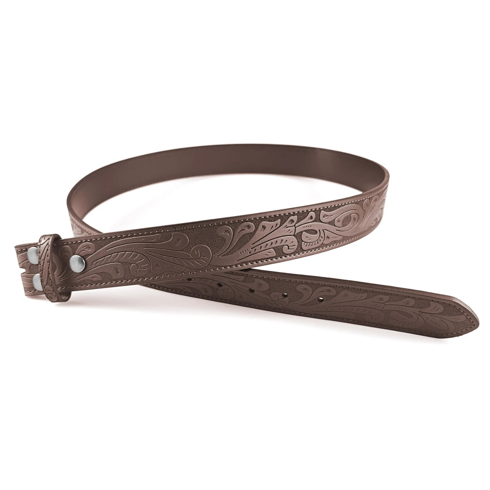 Western Belt Handmade Strap Men’s Full Grain Leather No Buckle Cowboy Rodeo Belt