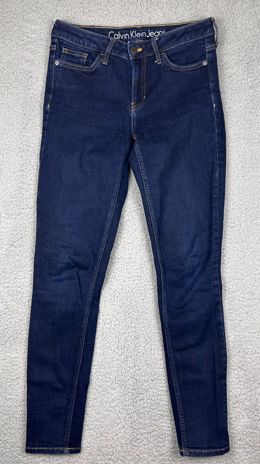 Calvin Klein Skinny Jeans Mens Size 6 Medium Wash Blue Denim 5-Pocket Design