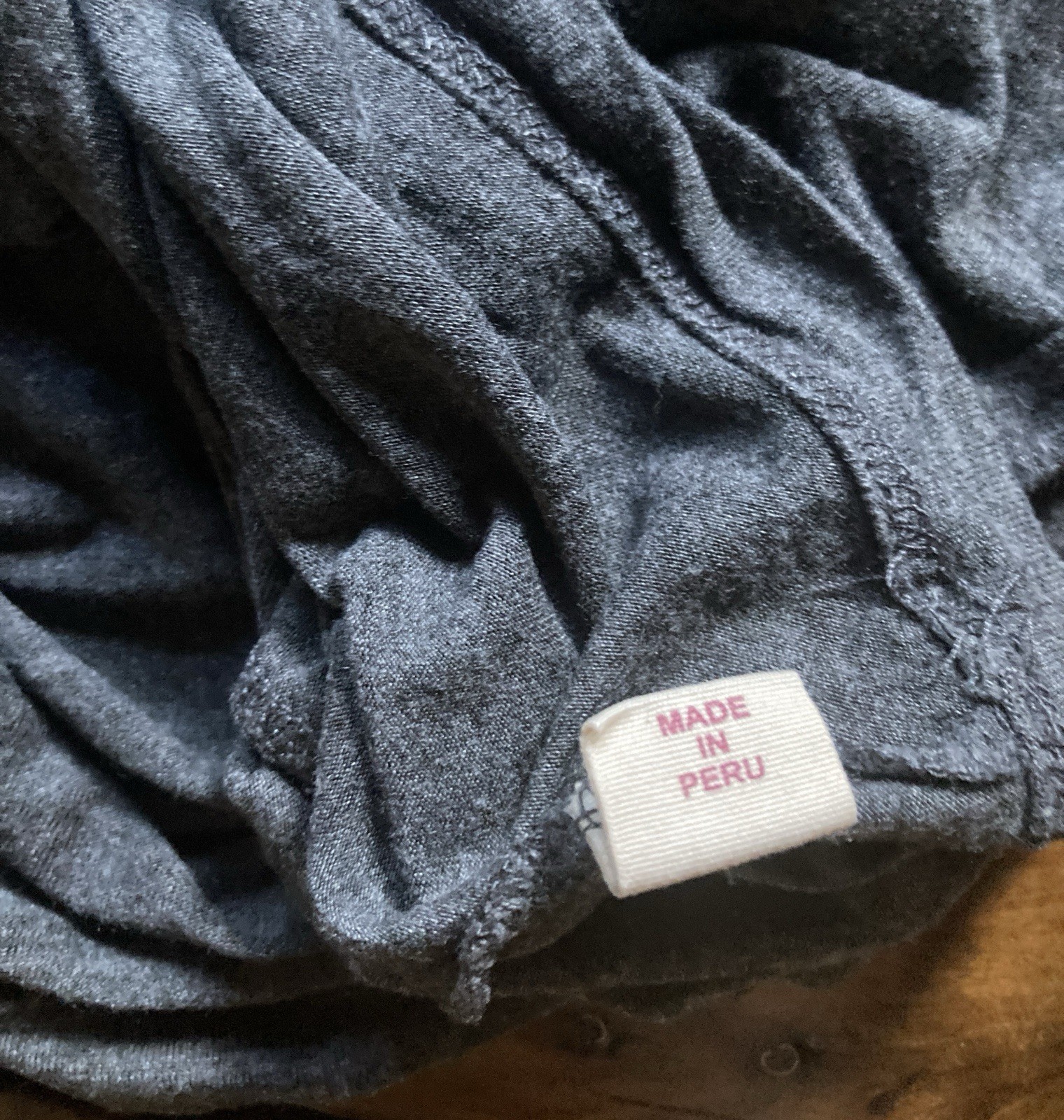 John Patrick Organic Slate Grey T-Shirt Sz L