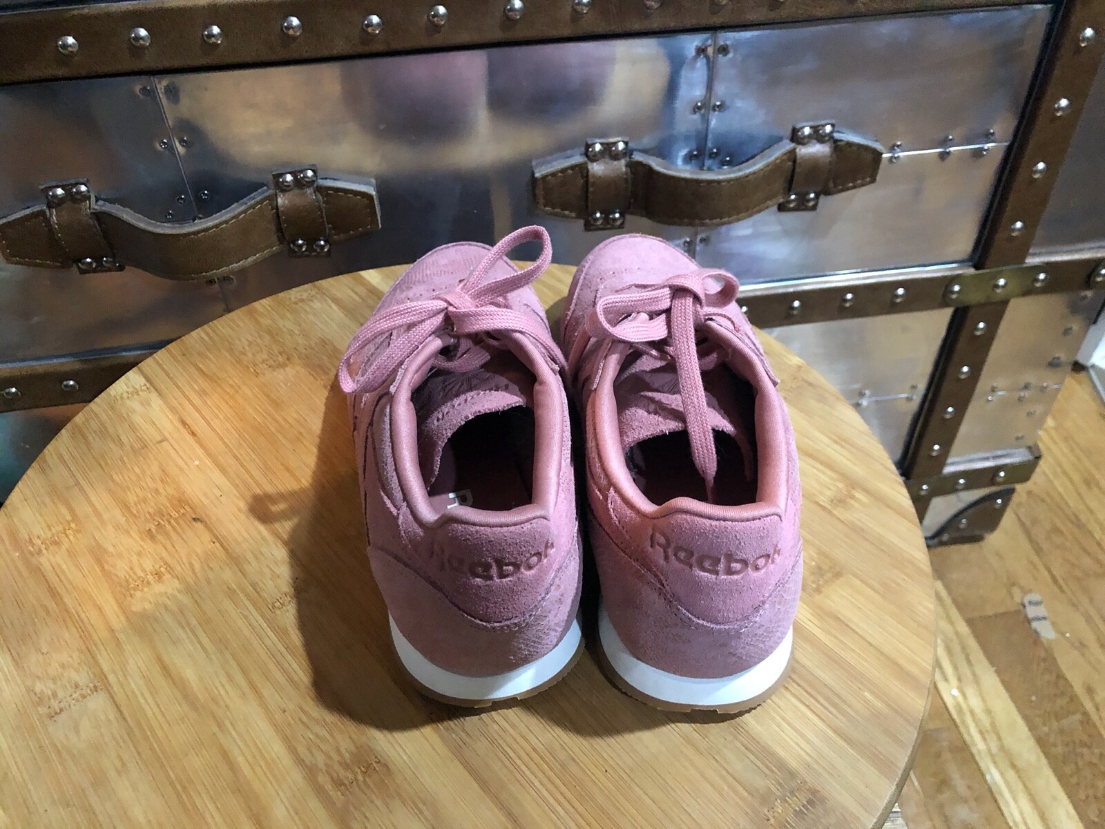 Reebok Classic Leather Clean Exotics Shoes Sandy Rose Chalk Gum BS8226 US 8