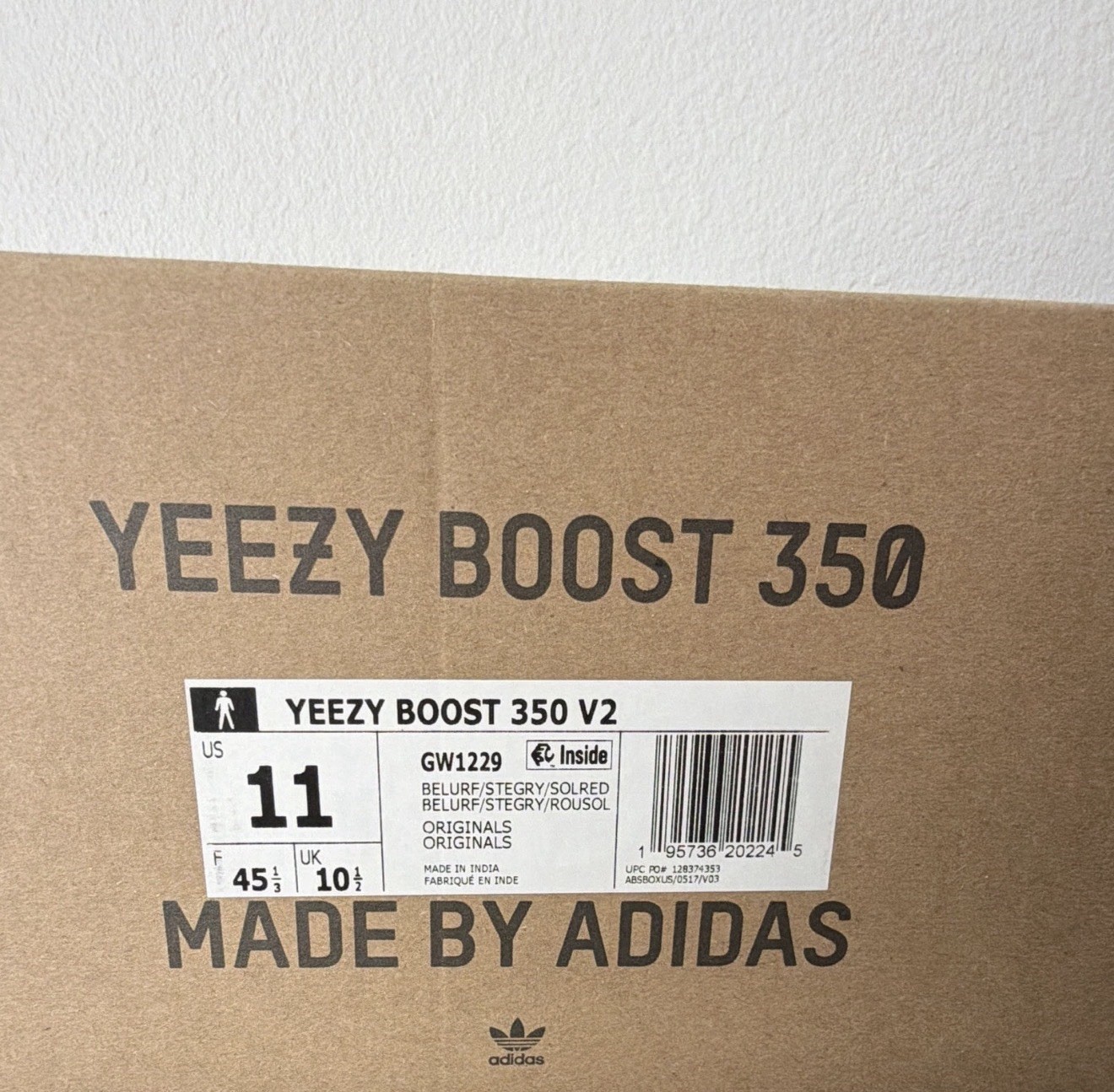 adidas Yeezy Boost 350 V2 Beluga Reflective Gray – Size 11