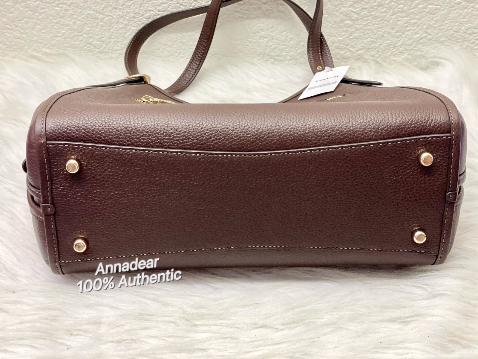 Coach Erin Shoulder Bag In pebble Leather/Gold/Maple CAQ86 NWT