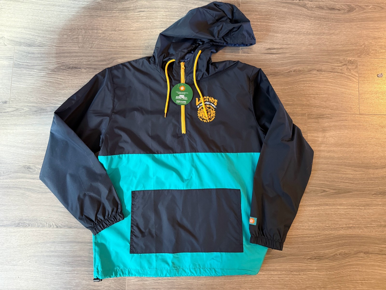 Nickelodeon Legends Of The Hidden Temple Pullover Zip Windbreaker Nick Box M