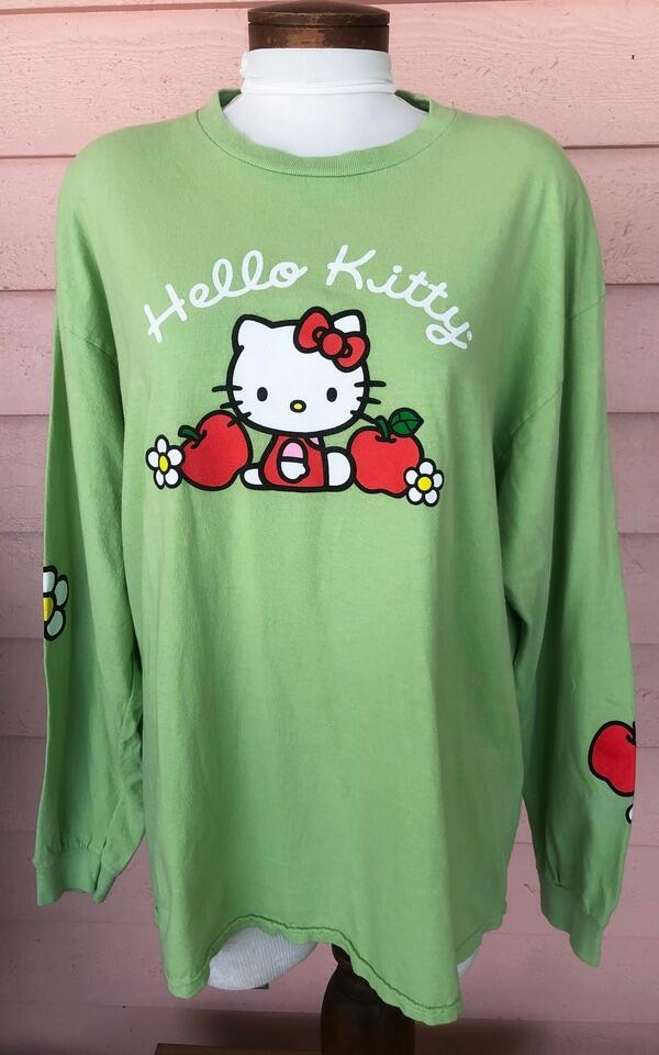 HELLO KITTY ONE SIZE SHIRT Long Sleeve Cute Graphics Easy Care Comfy Top