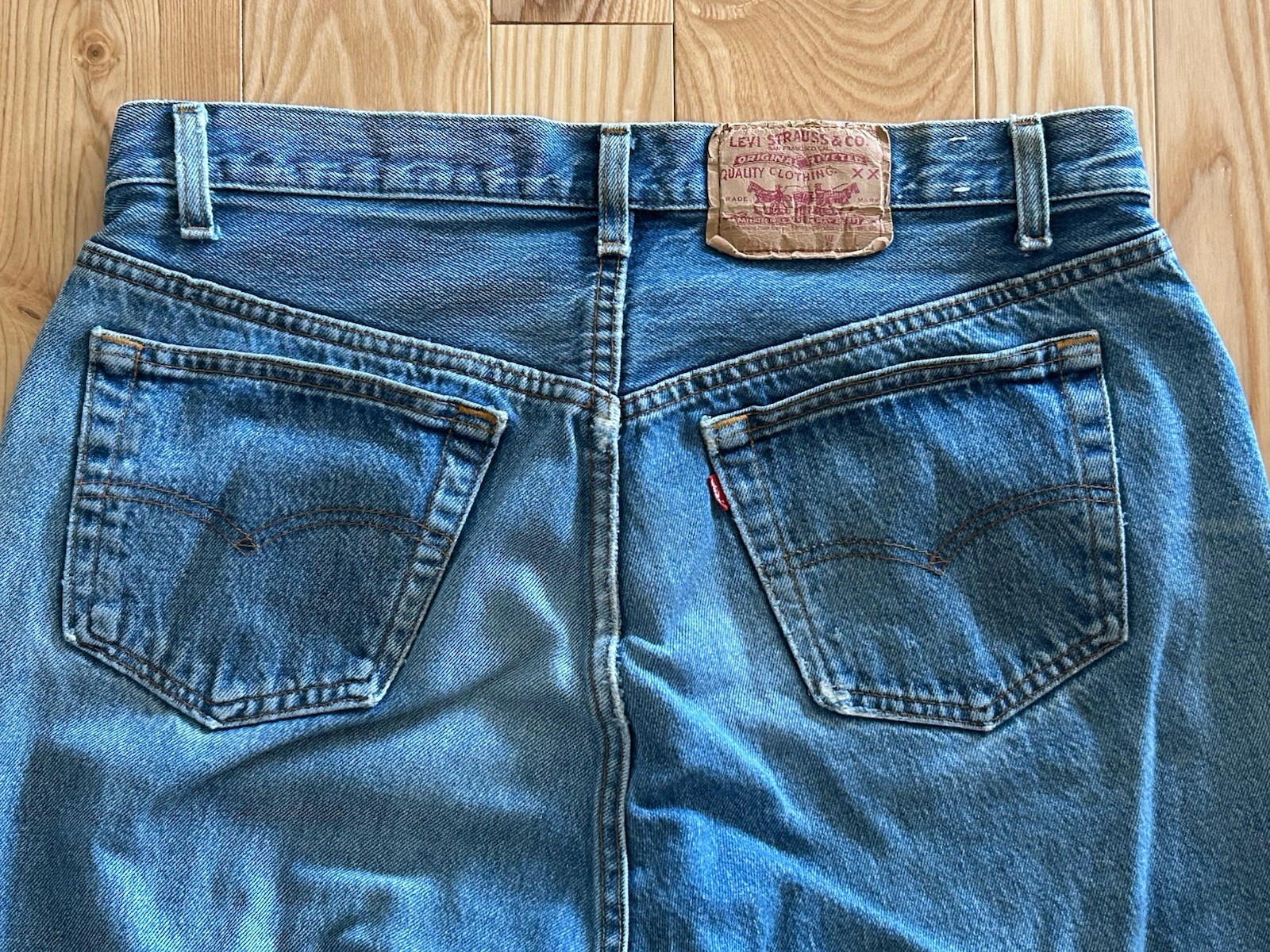 Vintage 80s Levi’s Denim Jeans 501 0118 36×32 (34×31) Made in USA Distressed