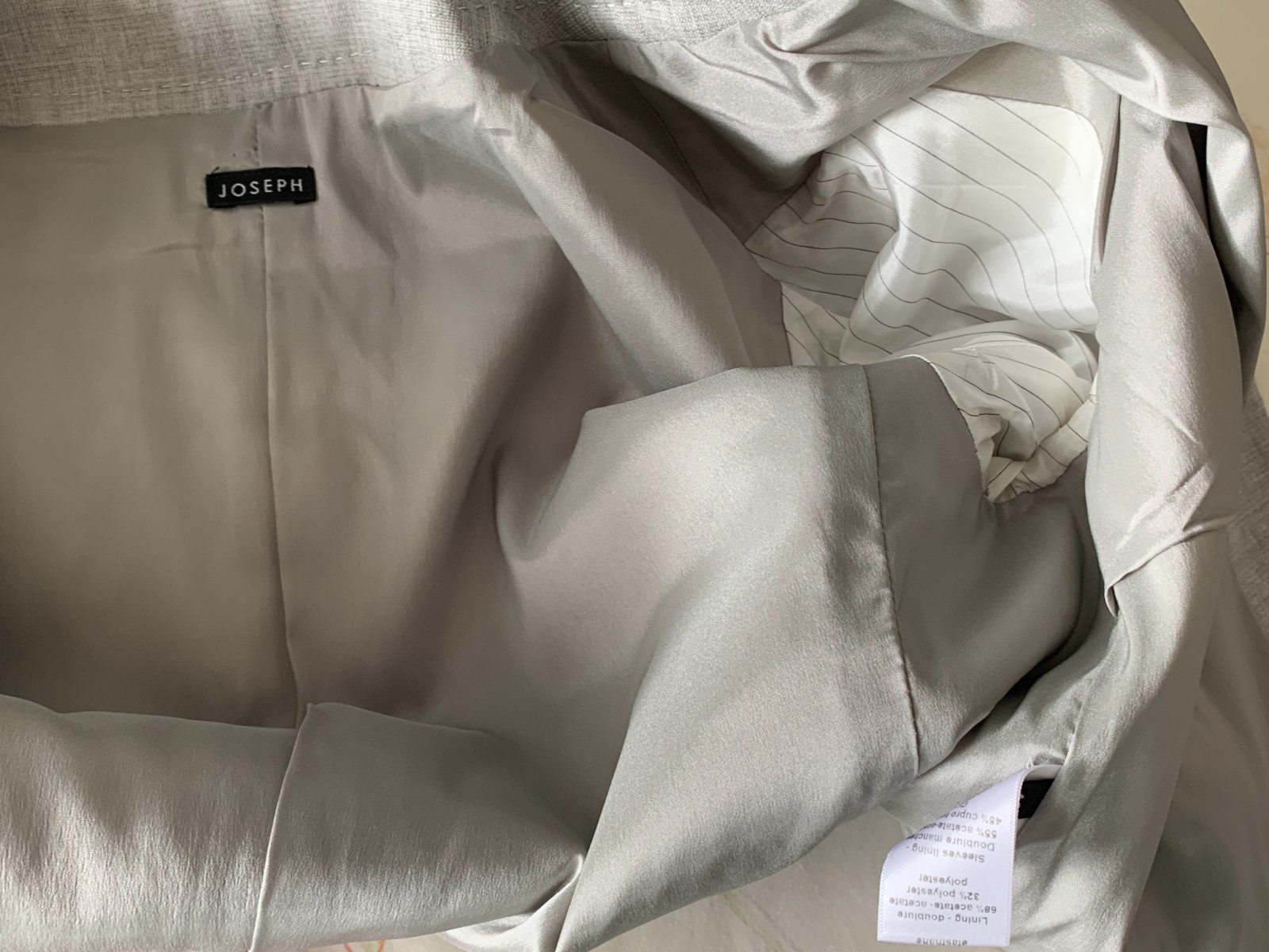 Joseph Grey 90% Wool Open Bolero Style Lined Jacket – Made in Italy Size 40
