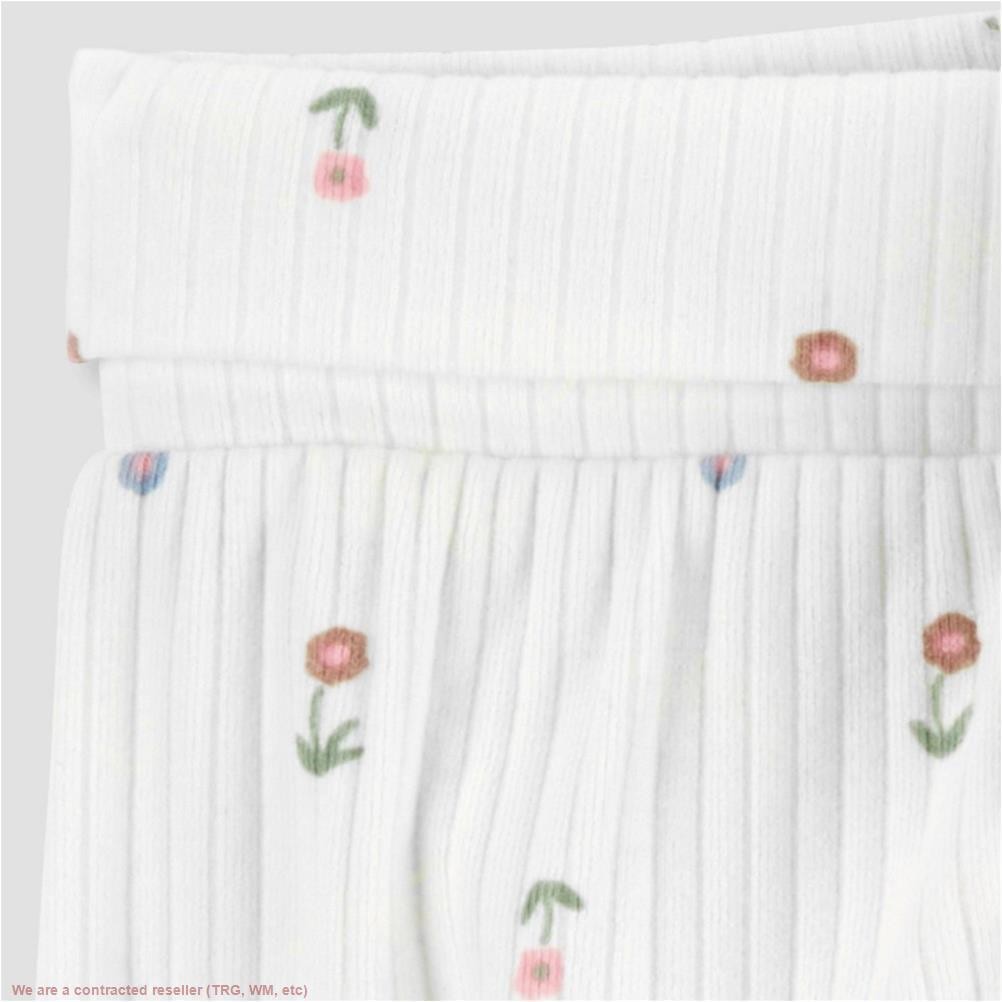 Carter’s Just One You Baby Girls’ 2pc Ivory Floral Cardigan Set – 3M