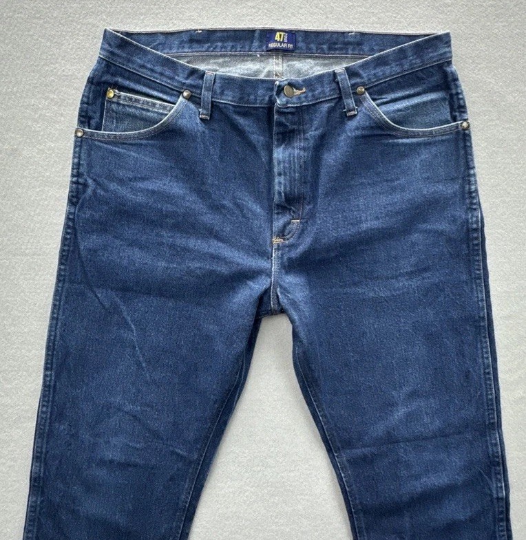 Wrangler 47MWZ Jeans Men 38×34 Performance Cowboy Cut Regular Fit Dark Wash