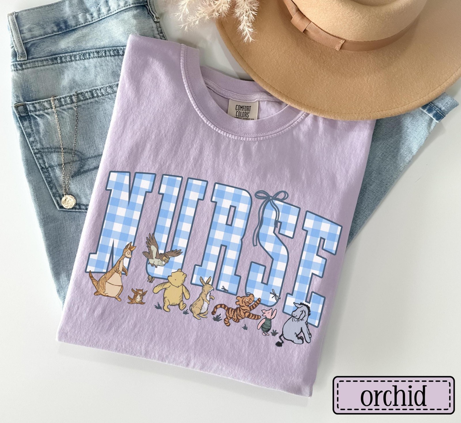Nurse Bear Gingham Shirt Registered Nurse RN LPN NP Gift