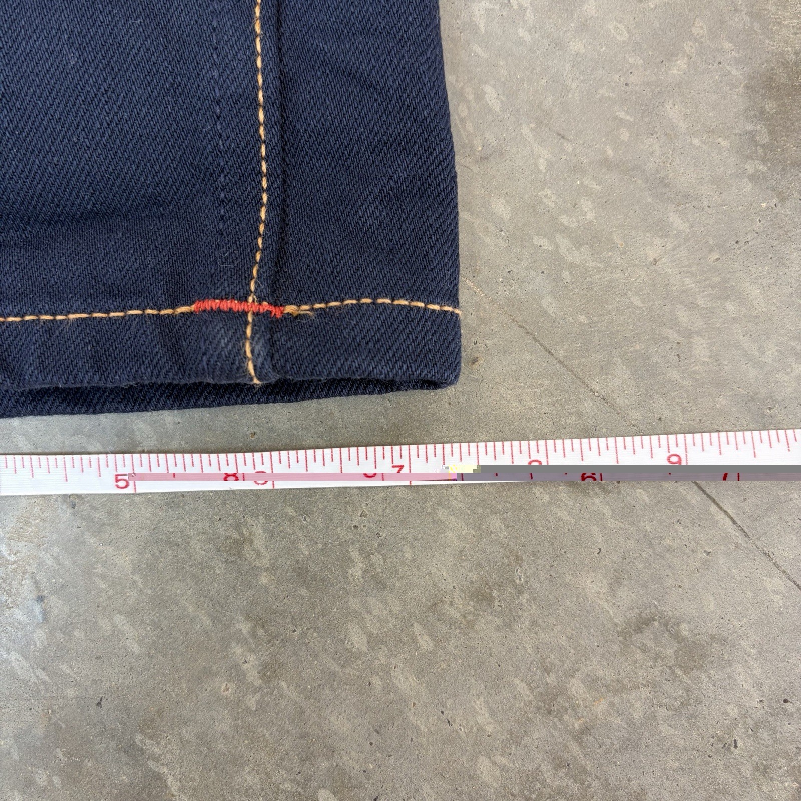 Gustin California Straight Raw Selvedge Jeans Denim Blue Button Fly Men’s 32×34