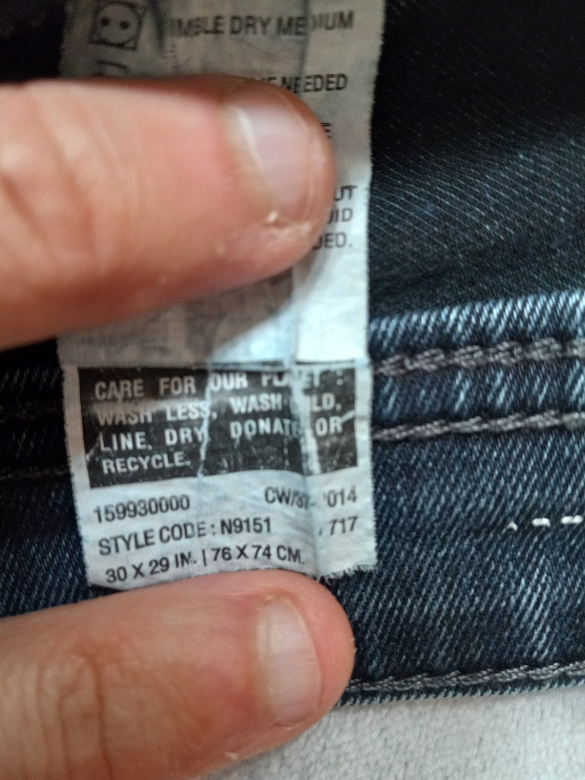 Levi’s Slight Curve Skinny Jeans Womens 30×29 Dark Wash Blue Zip Pocket Stretch