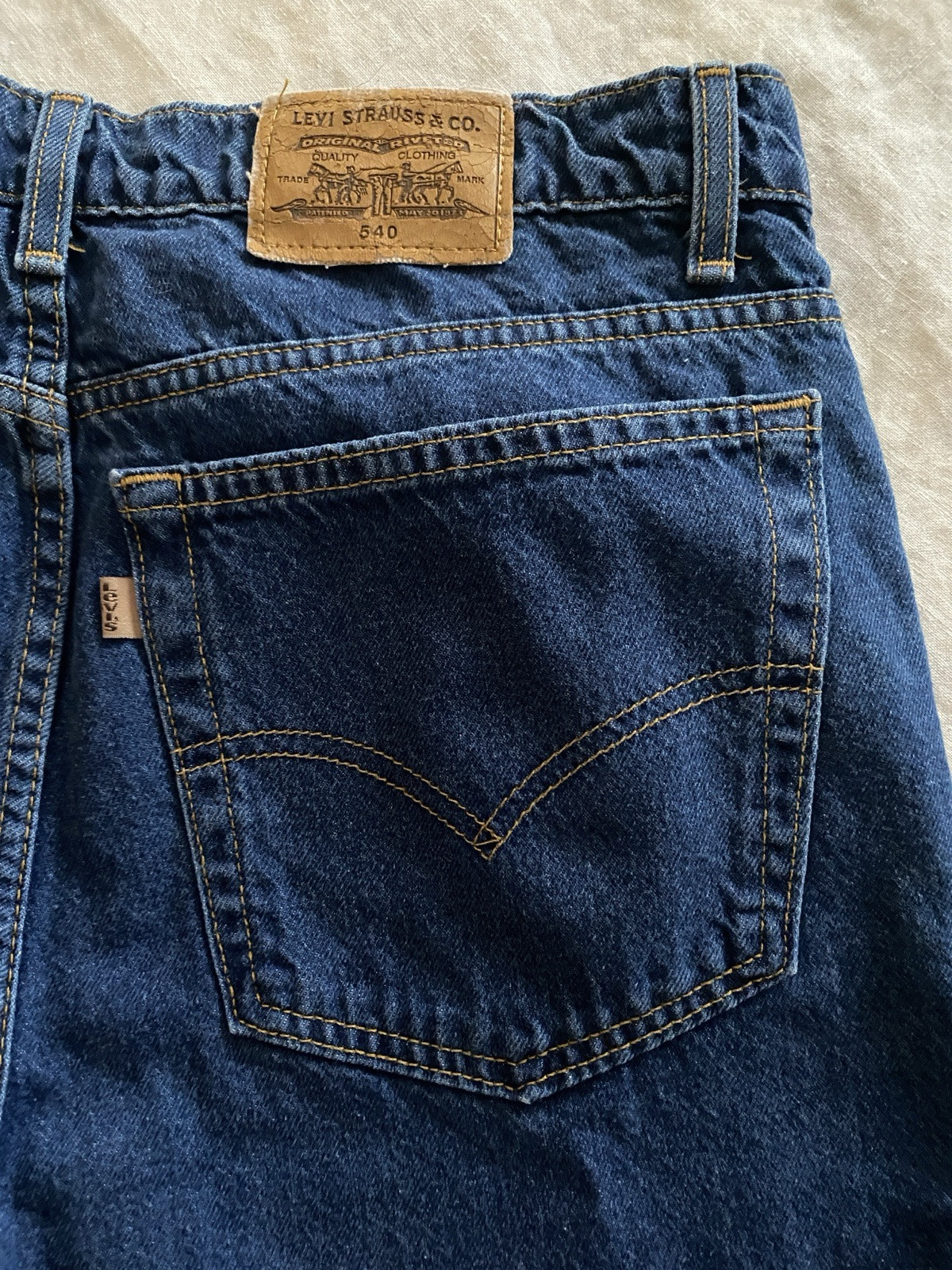Levis Levi’s 540 Brown Tab Jeans W38 L34 Relaxed Fit Inseam 31″ USA Made