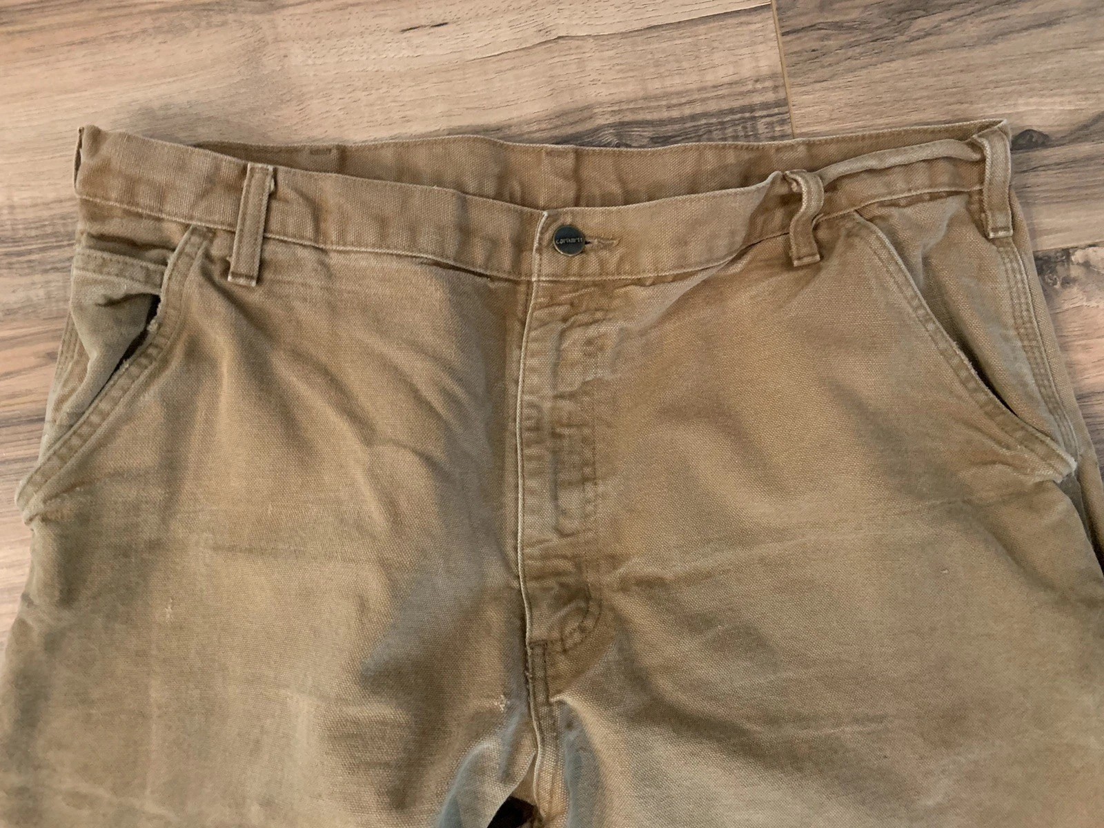 Vtg Carhartt B11 Brn Carpenter Pants B11 BRN Sz 38/32 Distressed