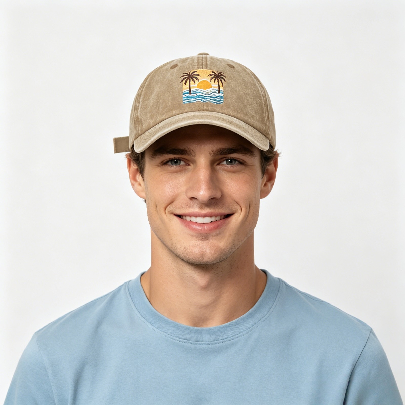 Unisex Outdoor Lovers Personal Name Custom Washed Denim Baseball Cap
