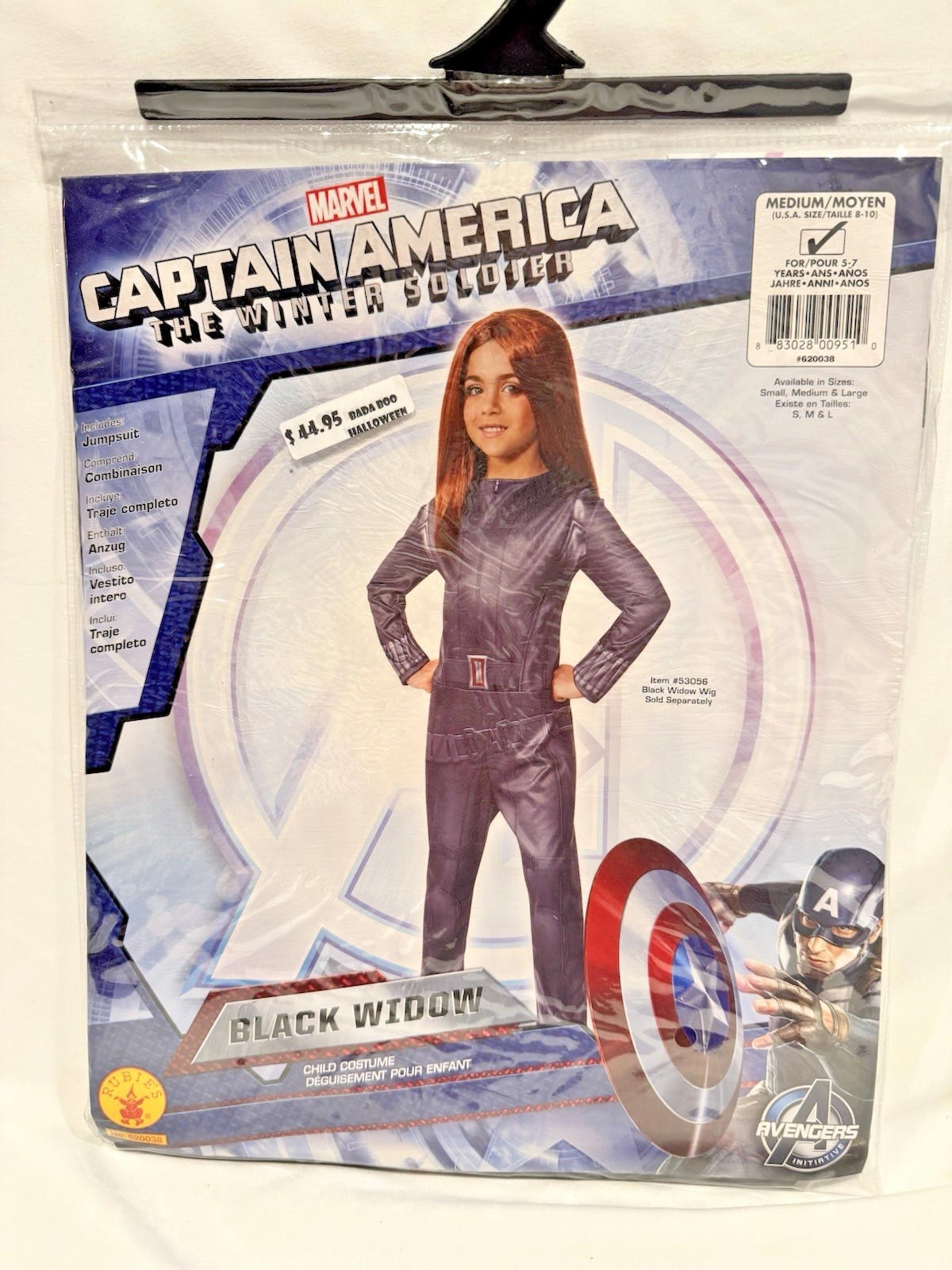 Kids Girls -Rubies Captain America Black Widow Costume Size Medium